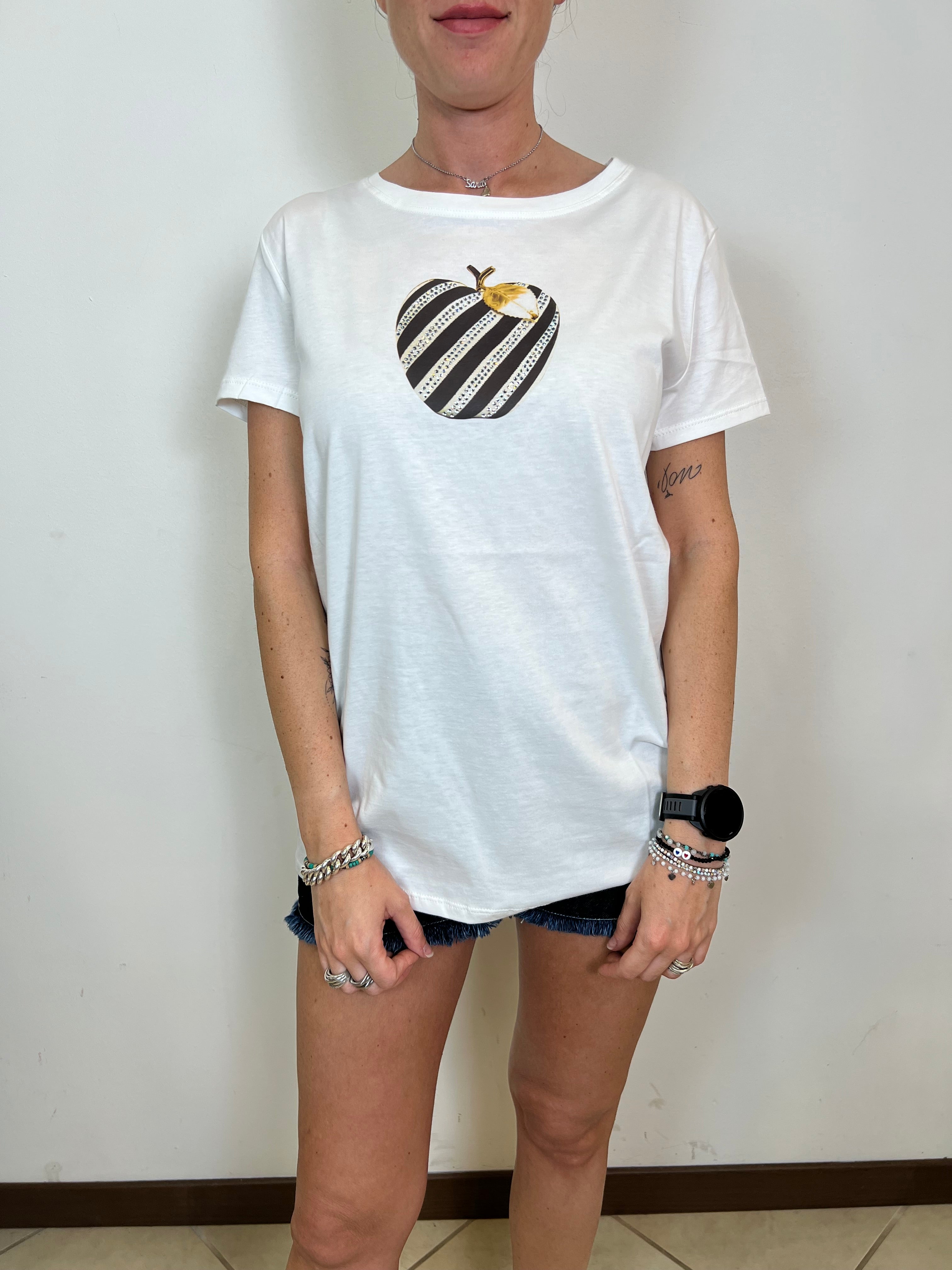 T-shirt mela strass - Vicolo