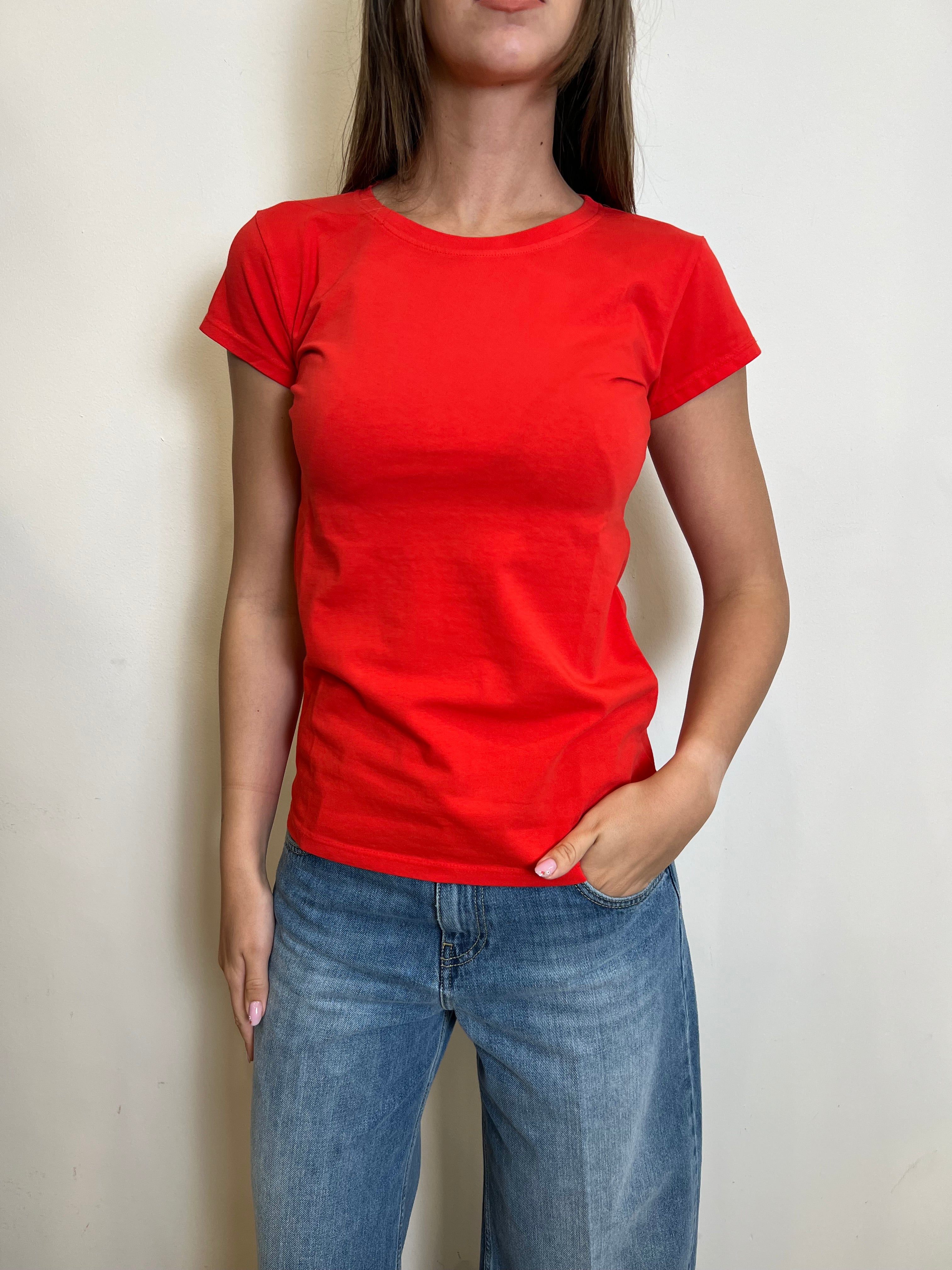 T-shirt mezza manica slim girocollo - Haveone