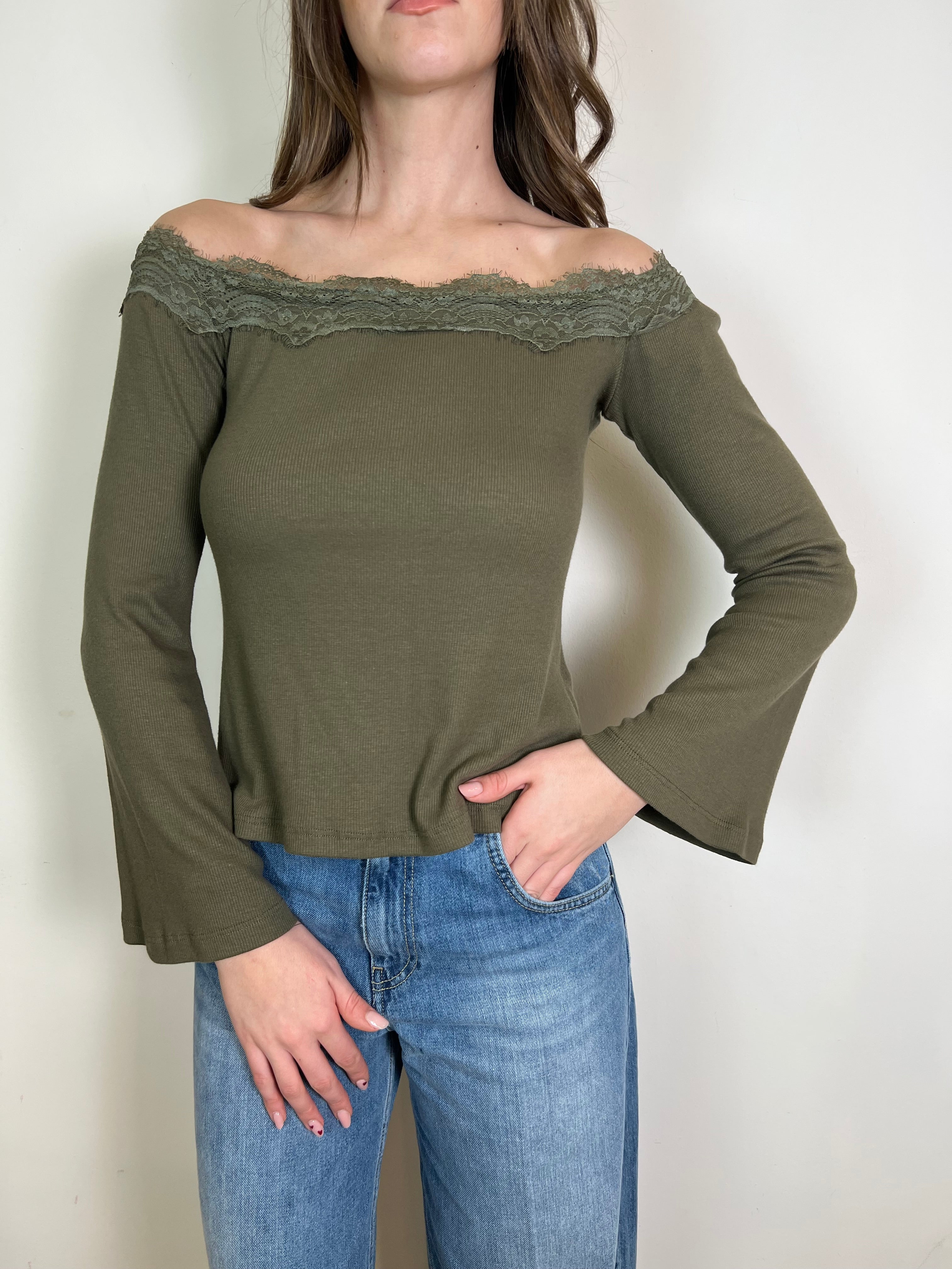 Maglia costina shiffer pizzo - Haveone