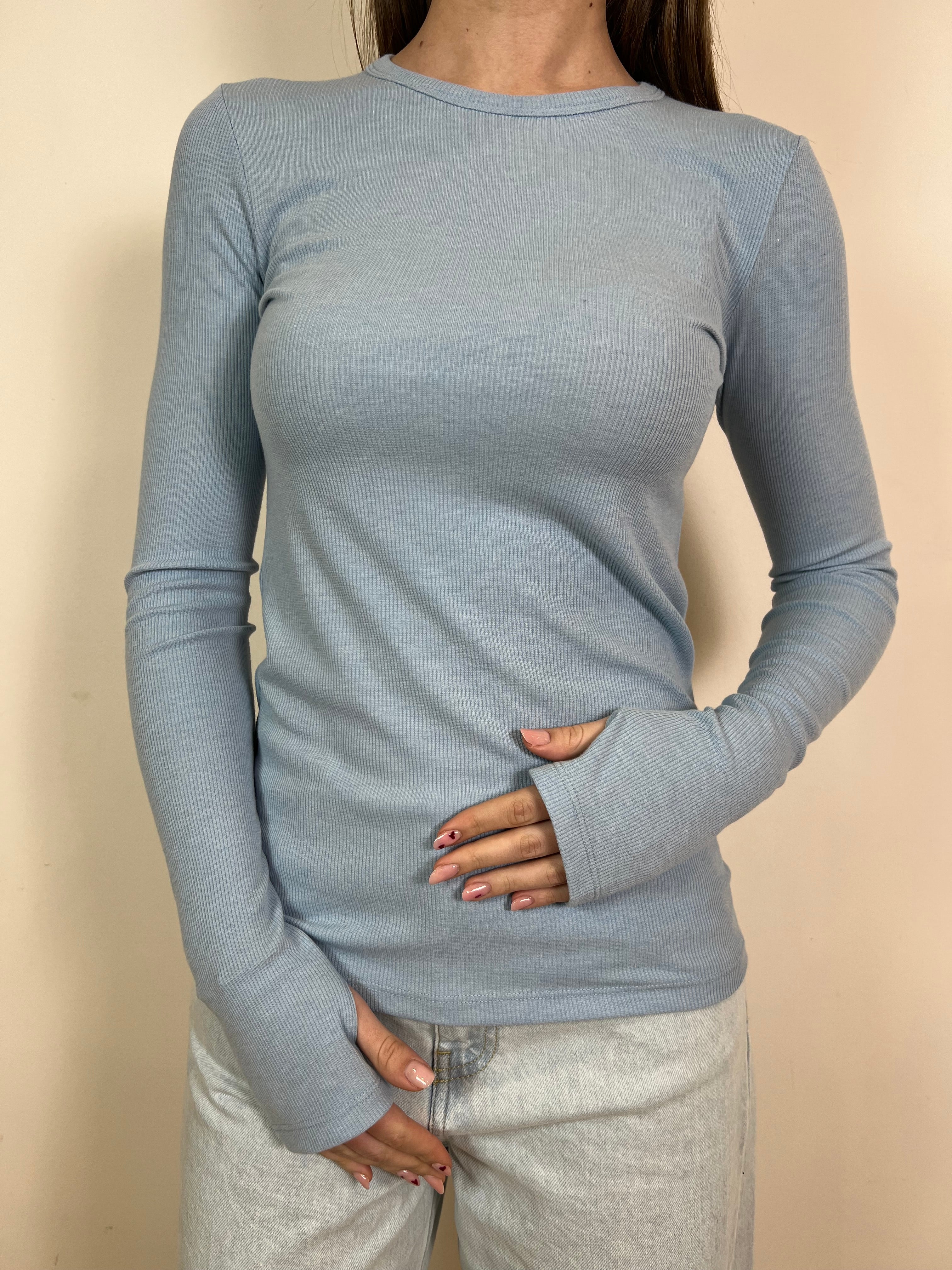 Maglia costina girocollo - Vicolo