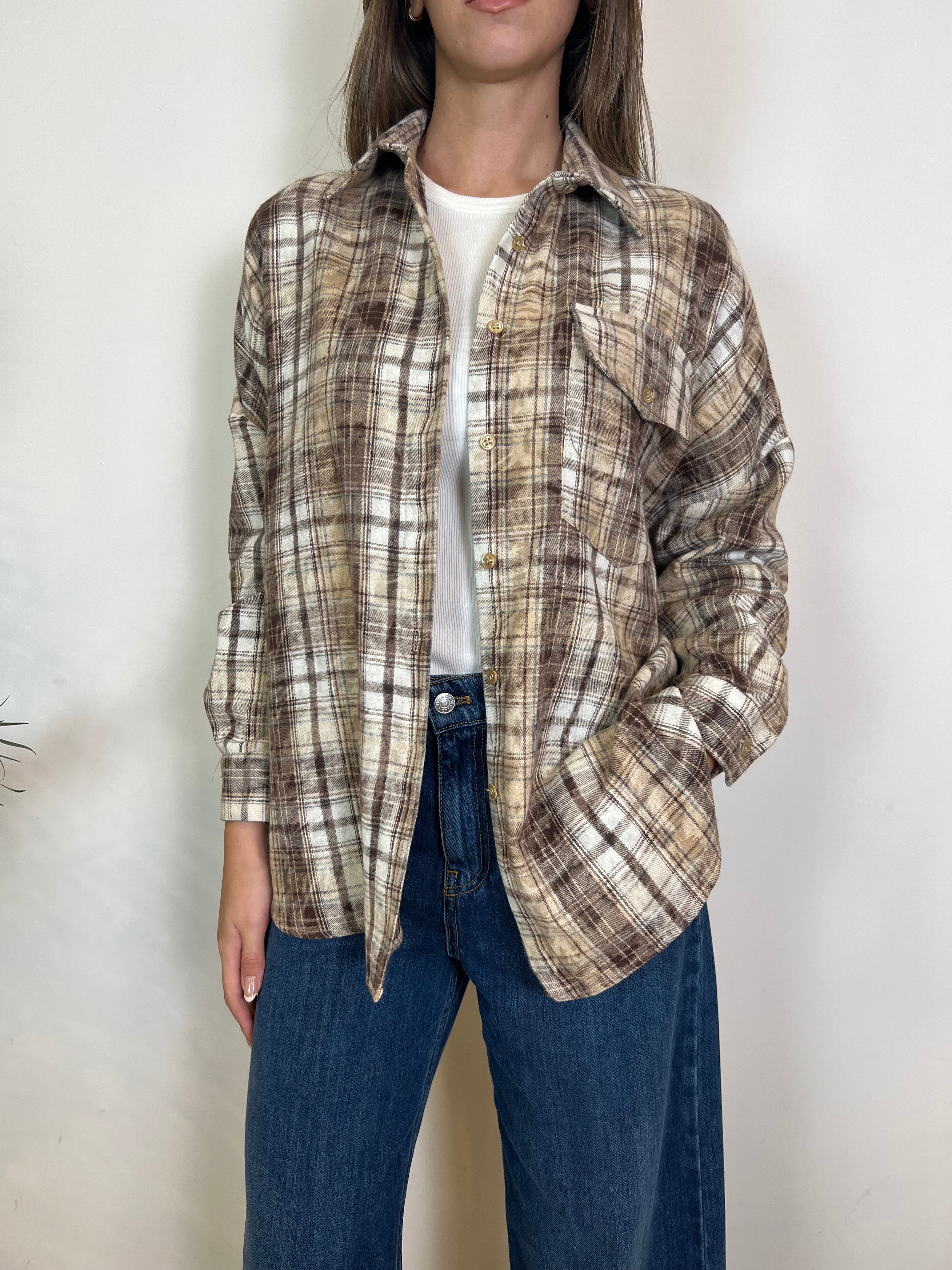 Camicia check beige - Vicolo