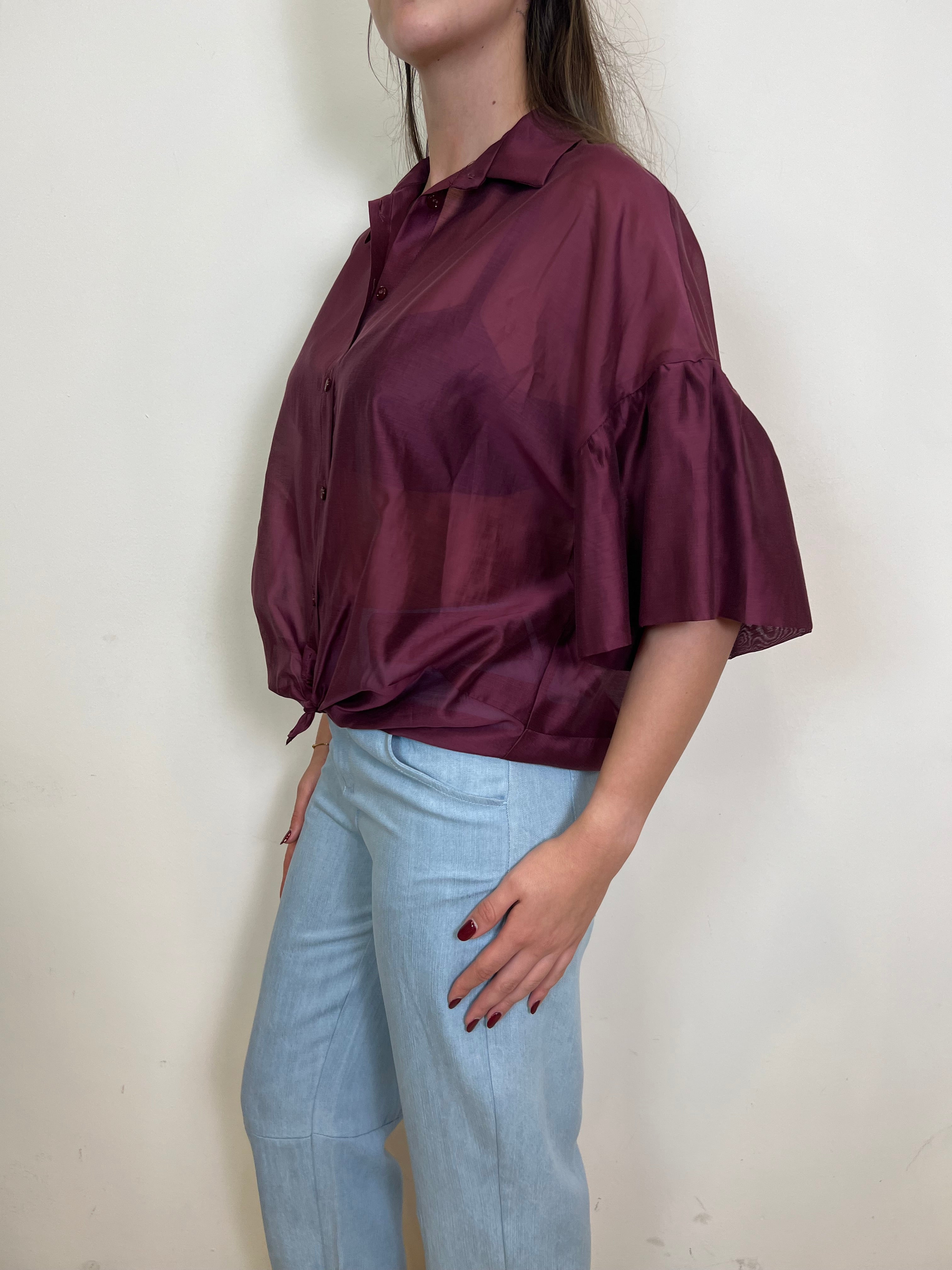 Camicia manica corta con volant - Vicolo