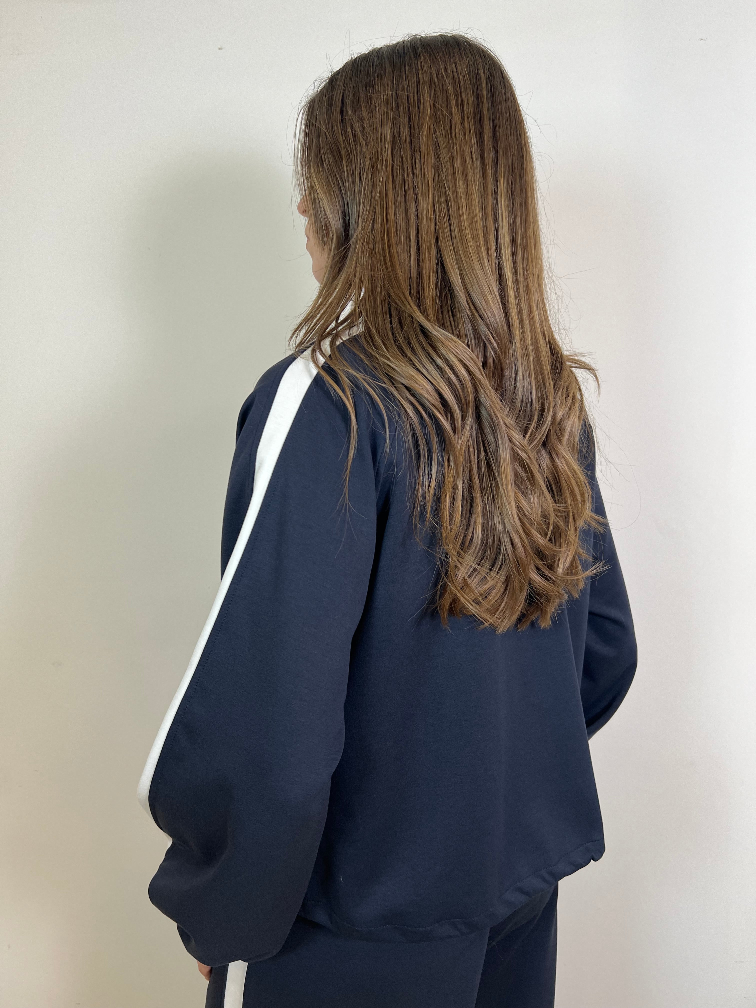Felpa zip bande laterali - Haveone