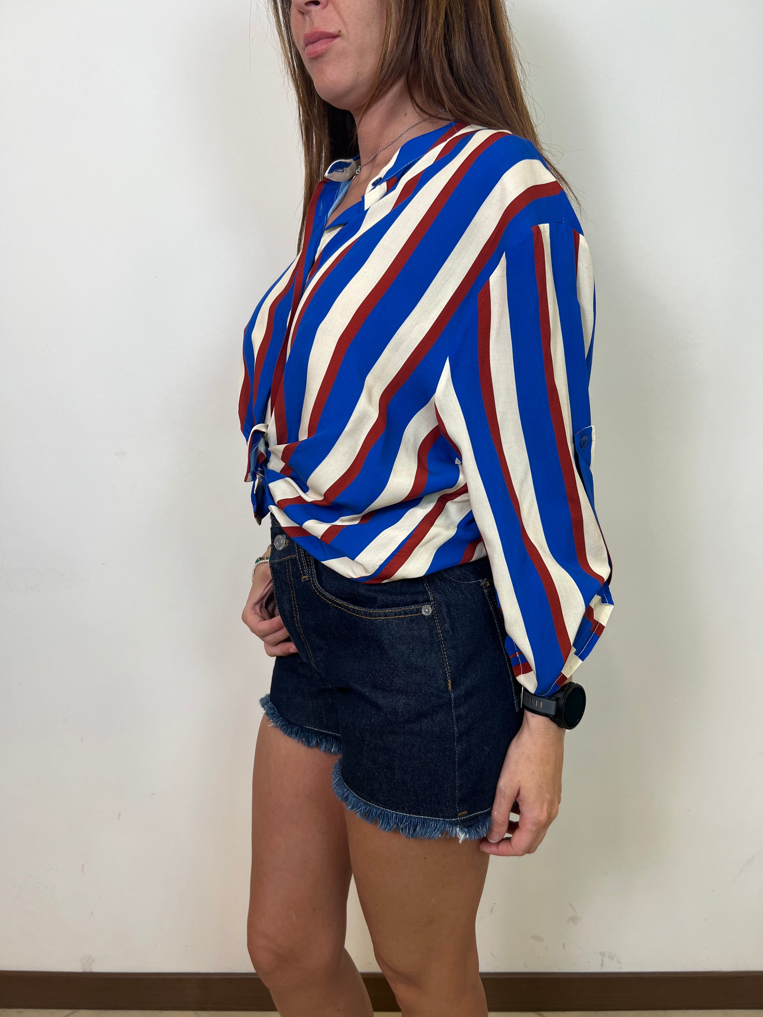 Camicia righe blu elettrico - Haveone