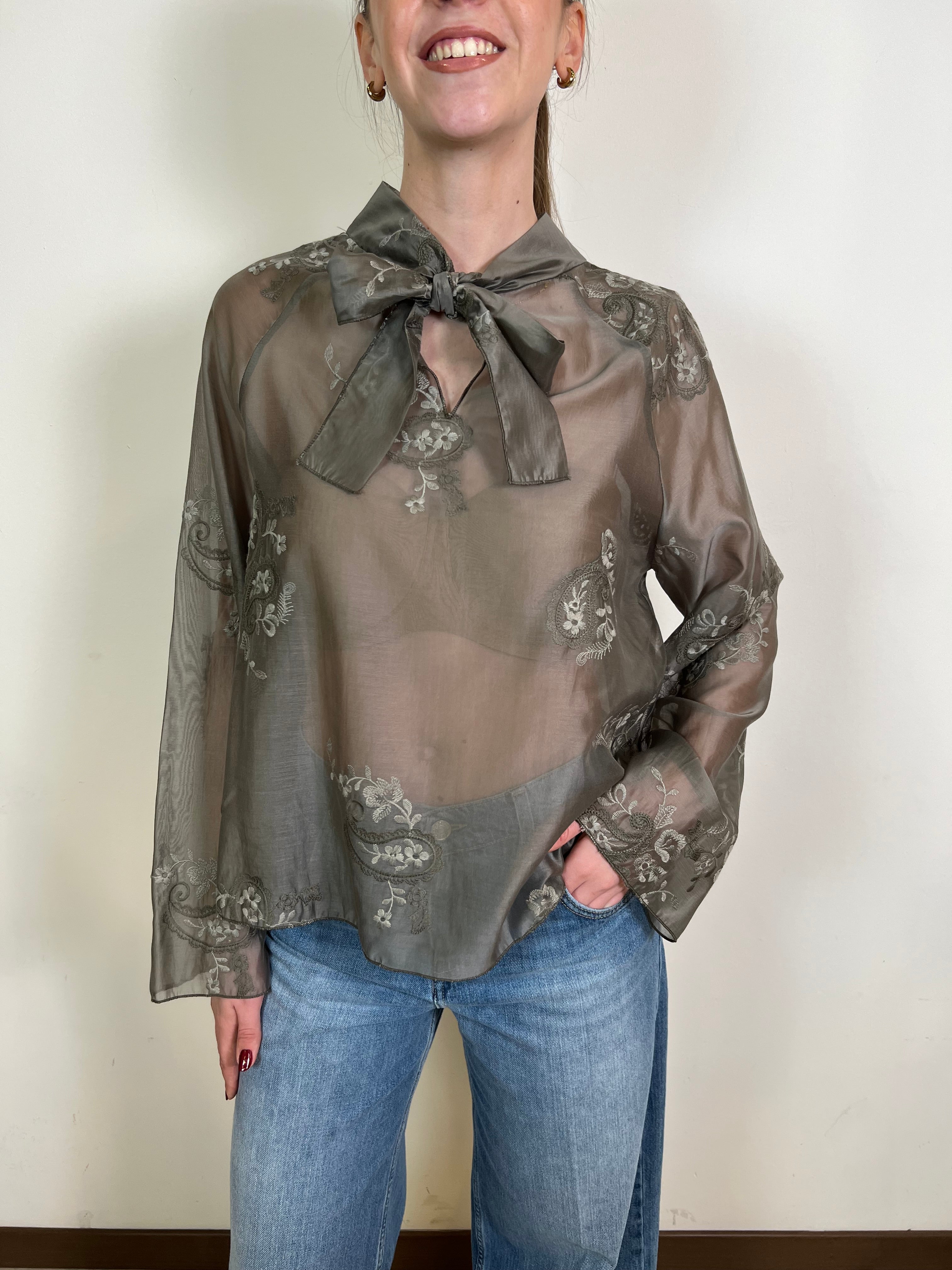 Camicia ricami fiocco - Vicolo