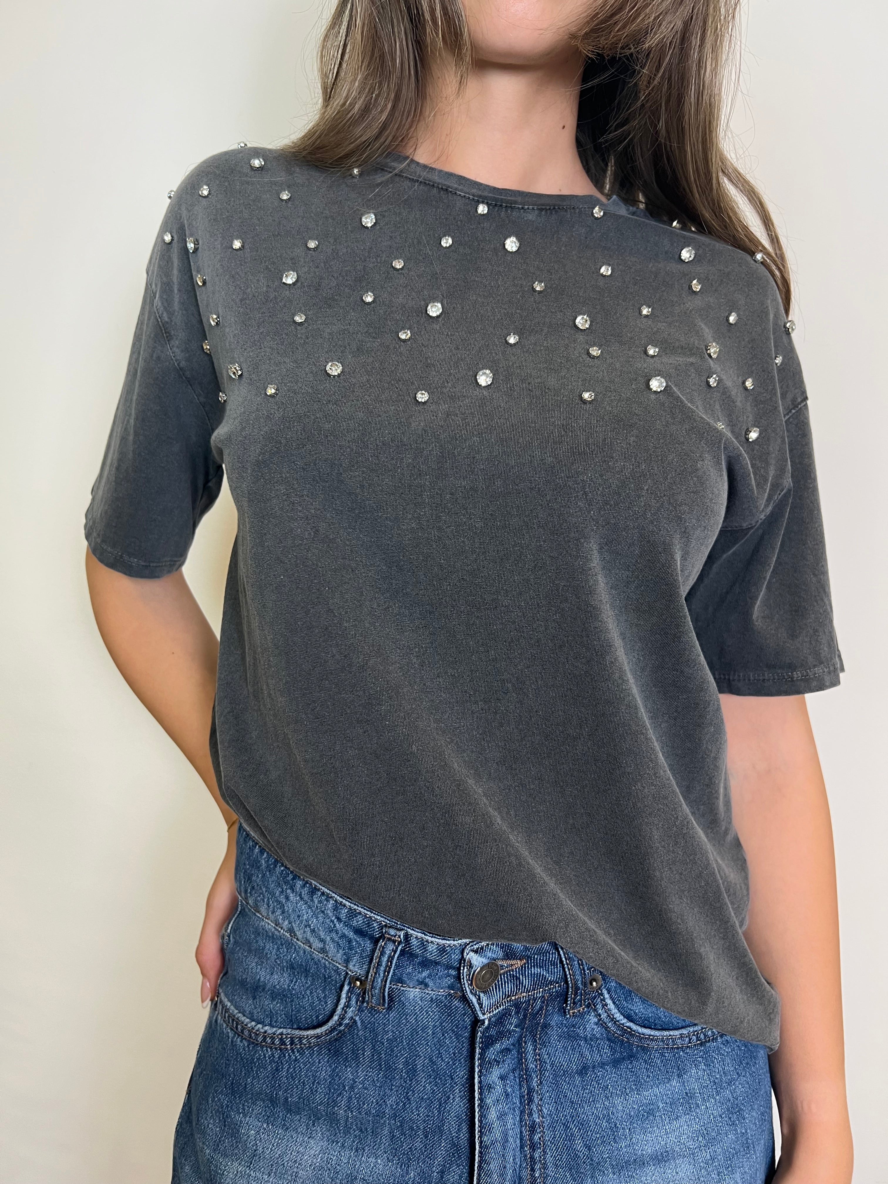 T-shirt over strass - Haveone
