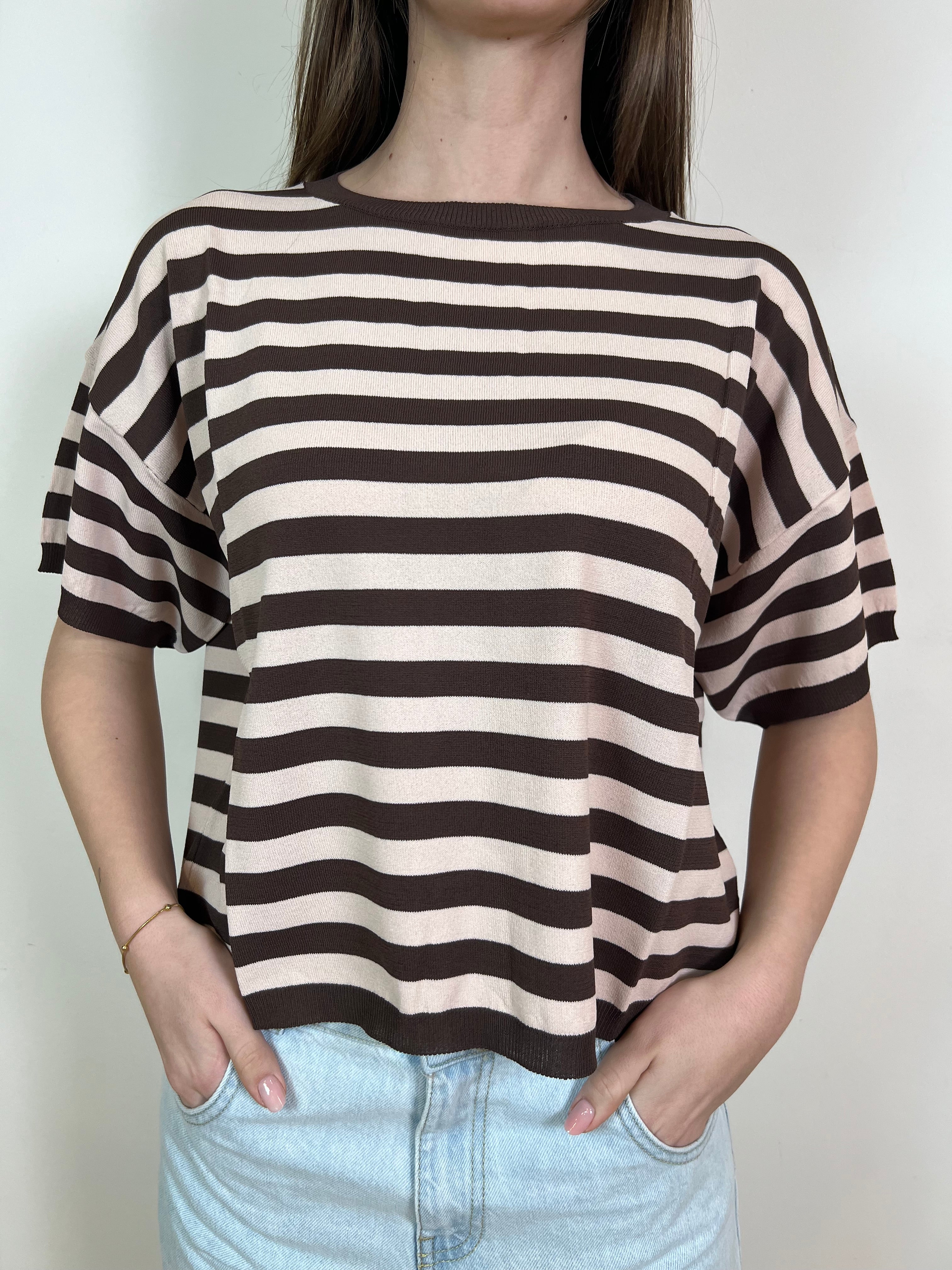 Maglia mezza manica righe - Vicolo