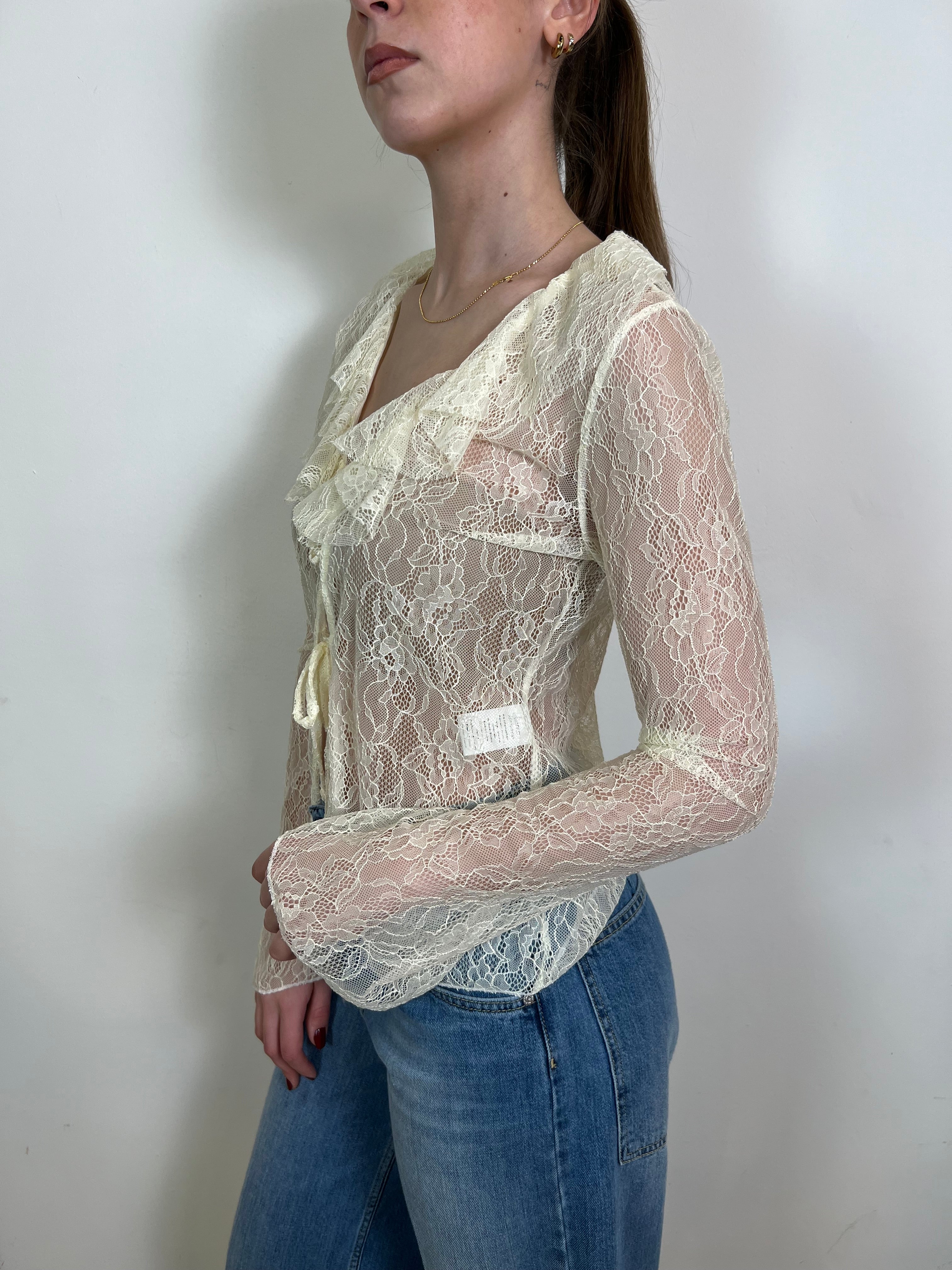 Camicia pizzo con laccetti - Vicolo