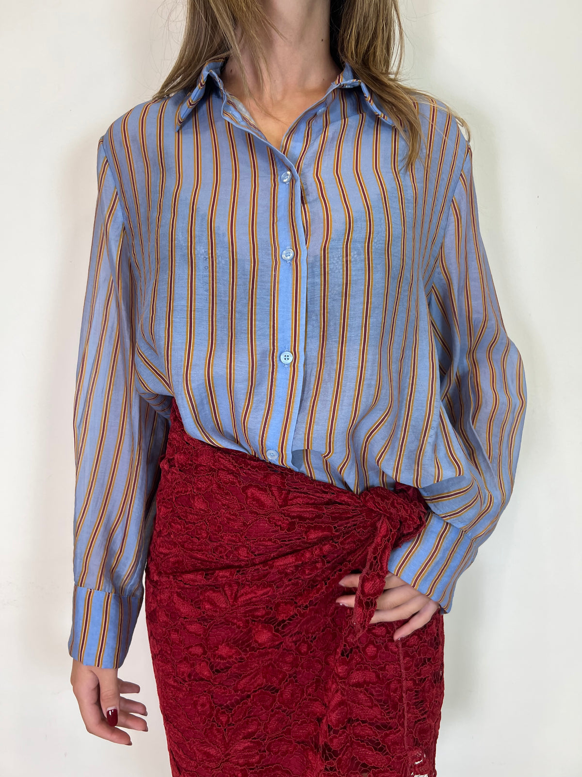 Camicia colletto "Nomad" azzurra - Haveone