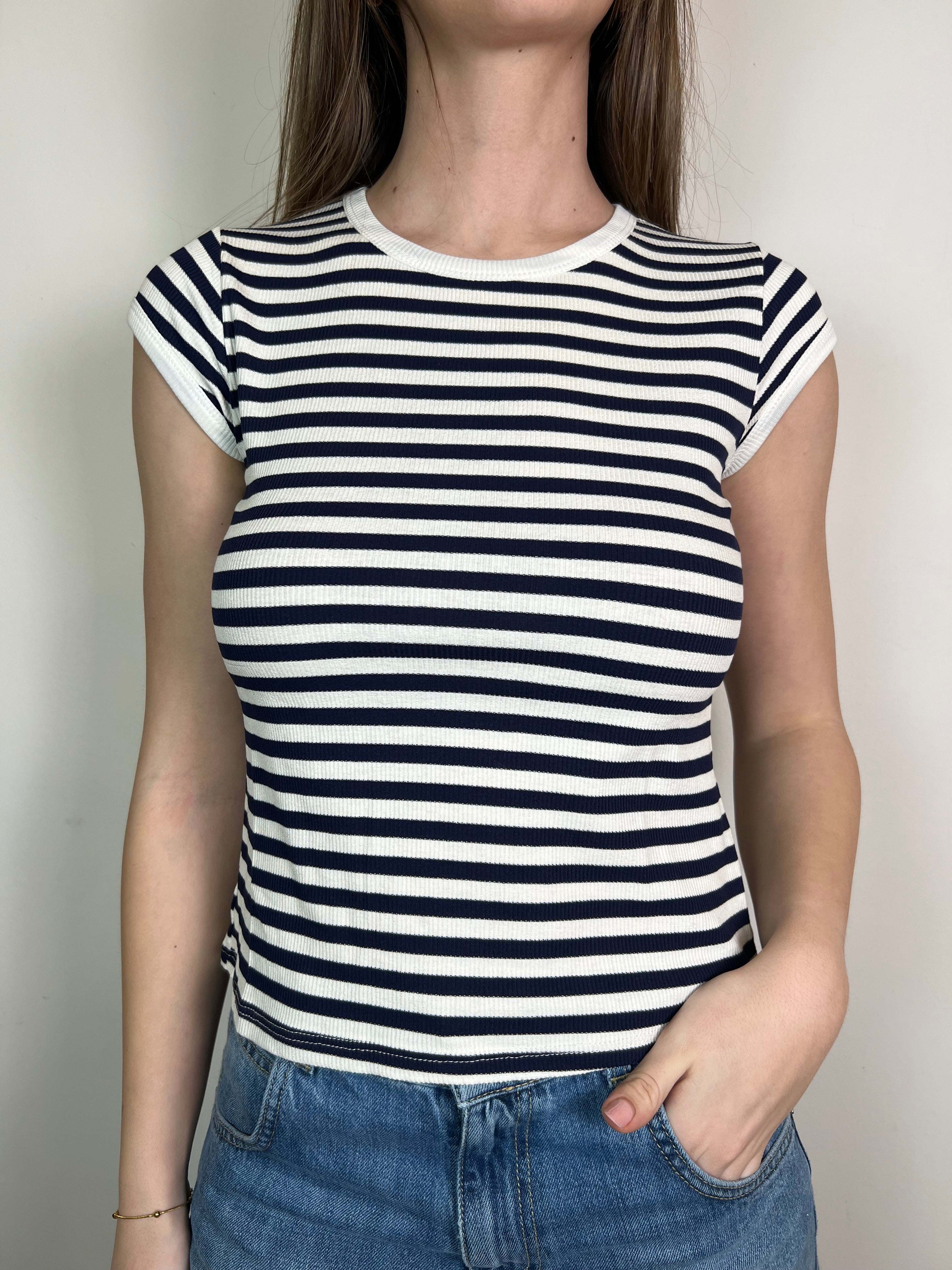 T-shirt costina righe - Tensione In