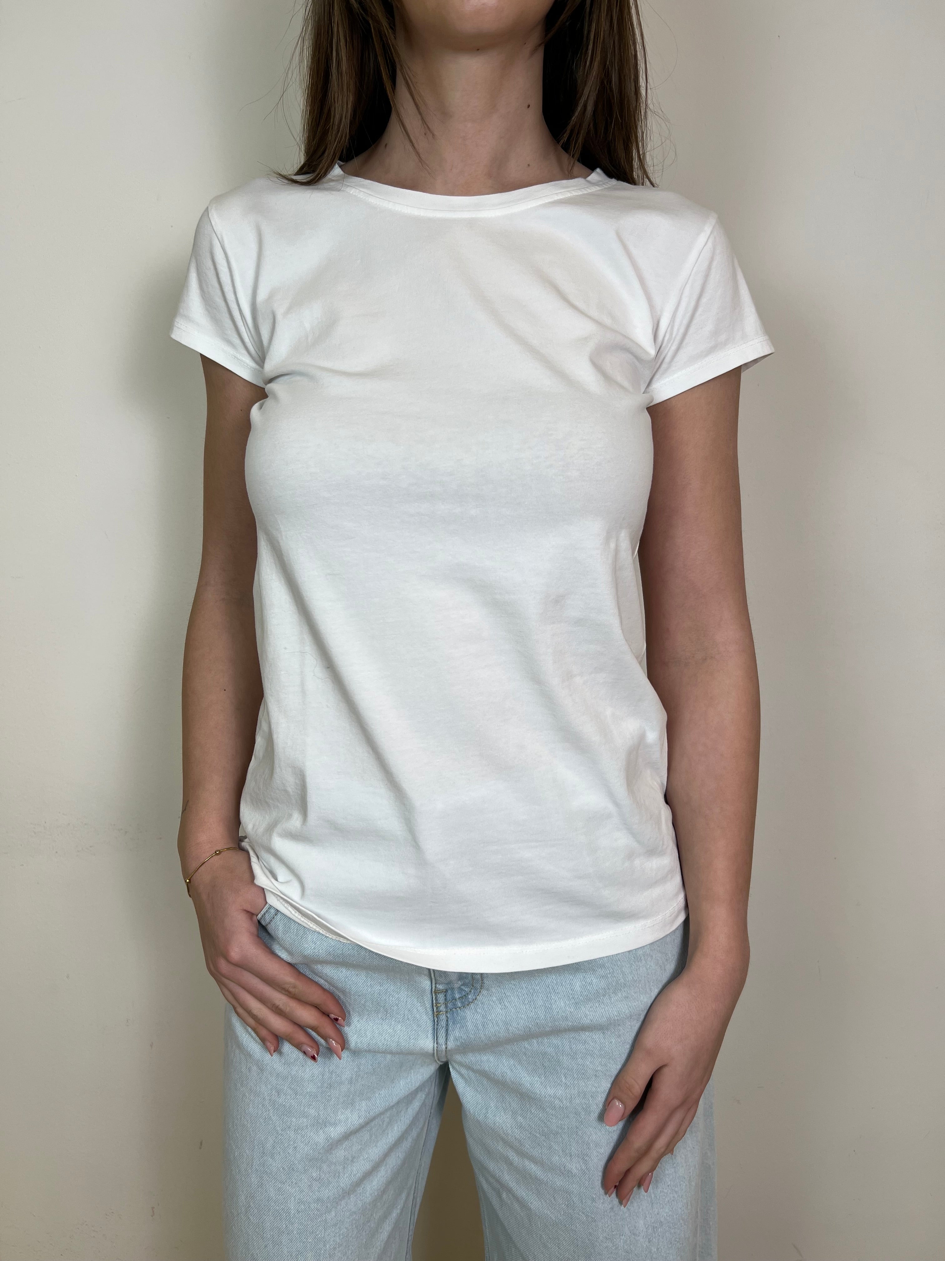 T-shirt mezza manica slim girocollo - Haveone