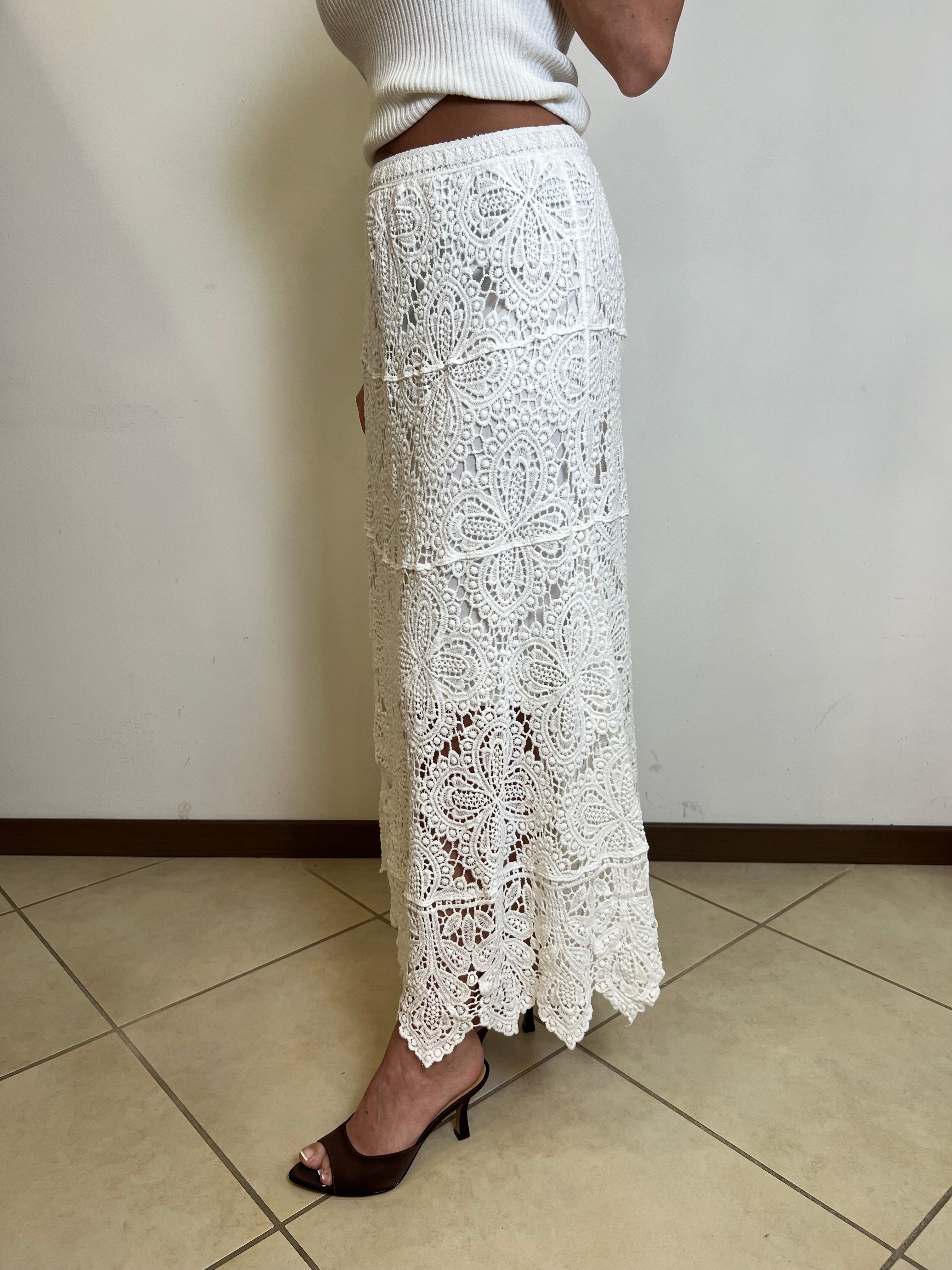 Gonna crochet bianca - Haveone