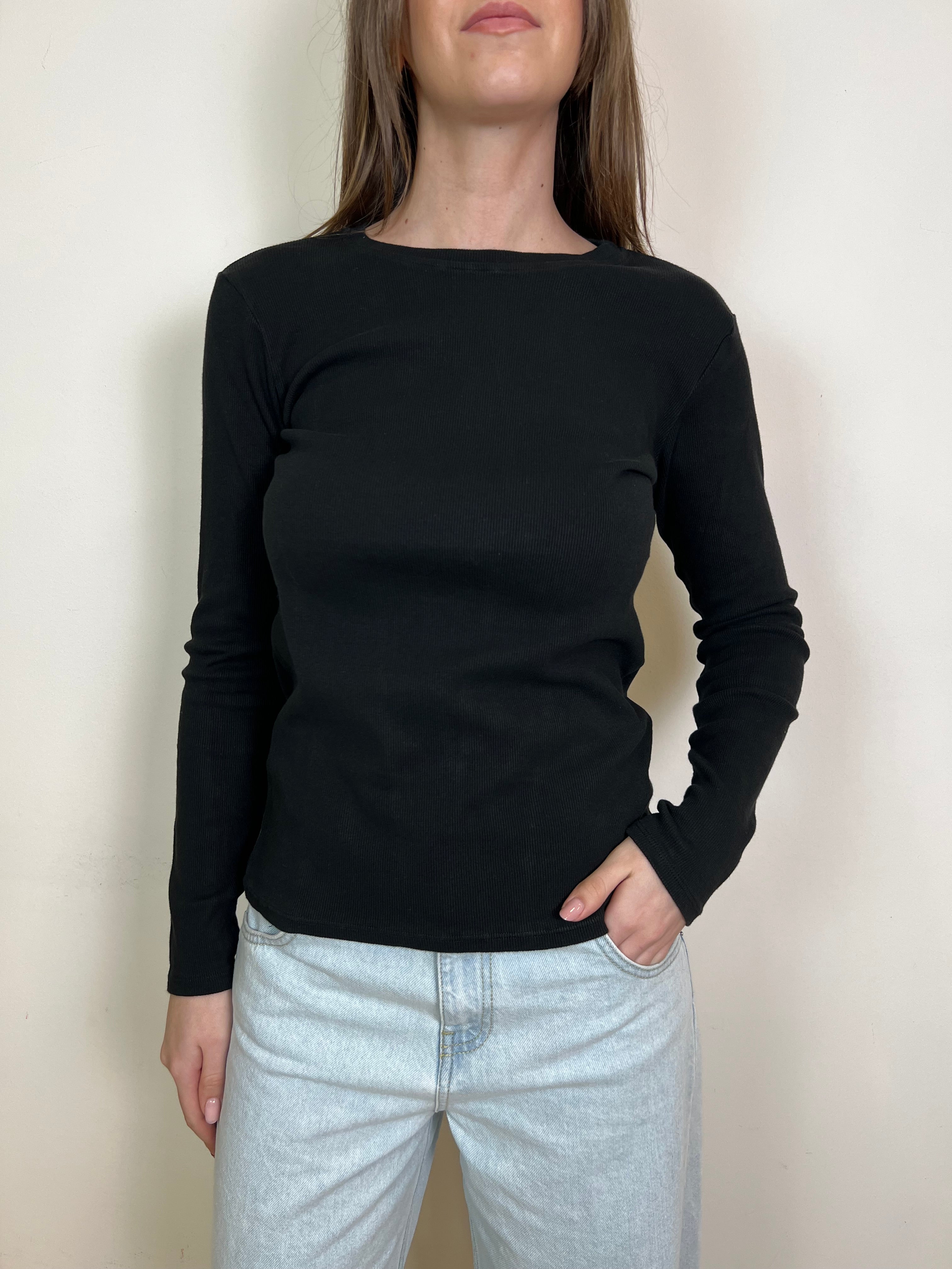 T-shirt costina manica lunga - Haveone