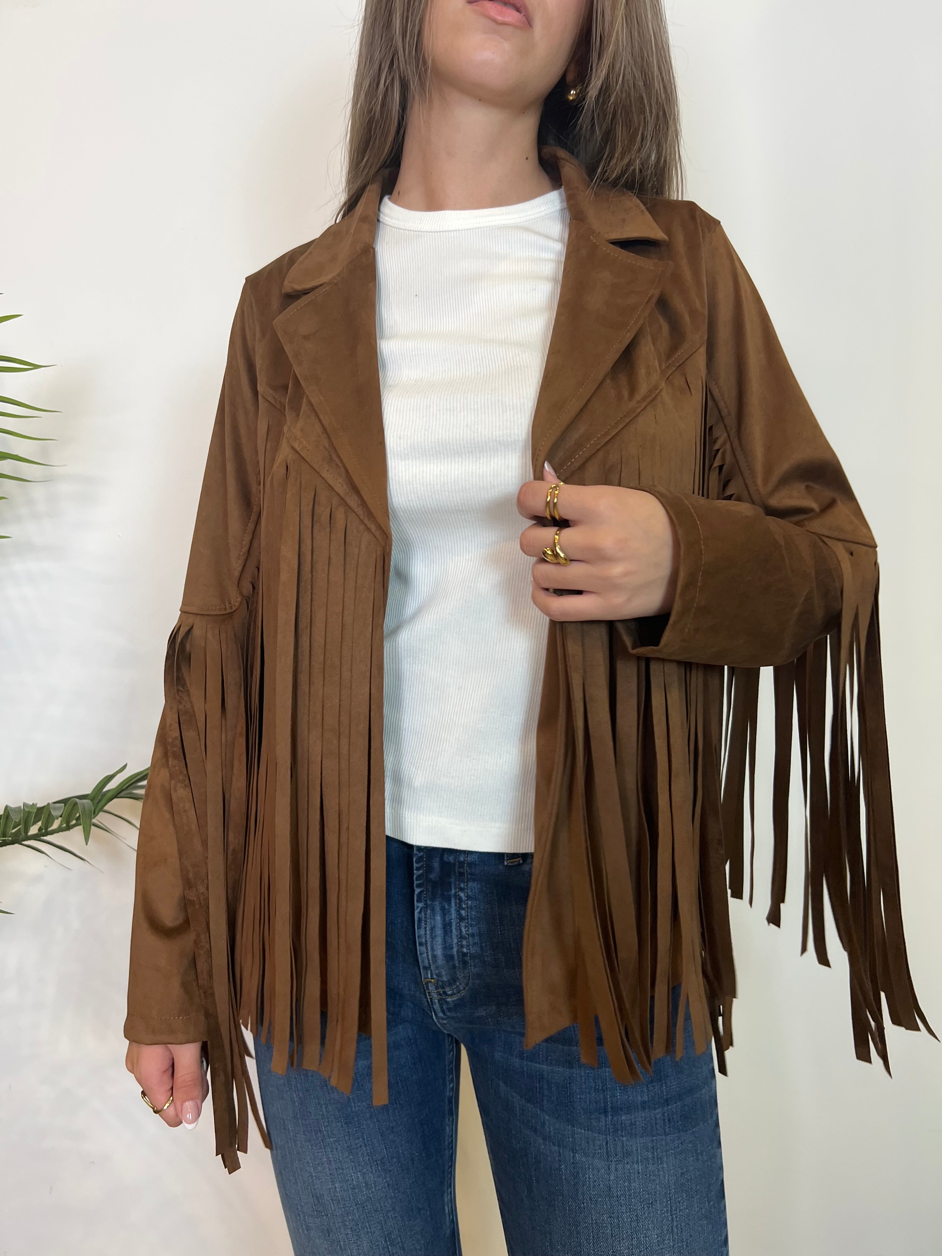 Giacca ecodainetto frange - TensioneIn