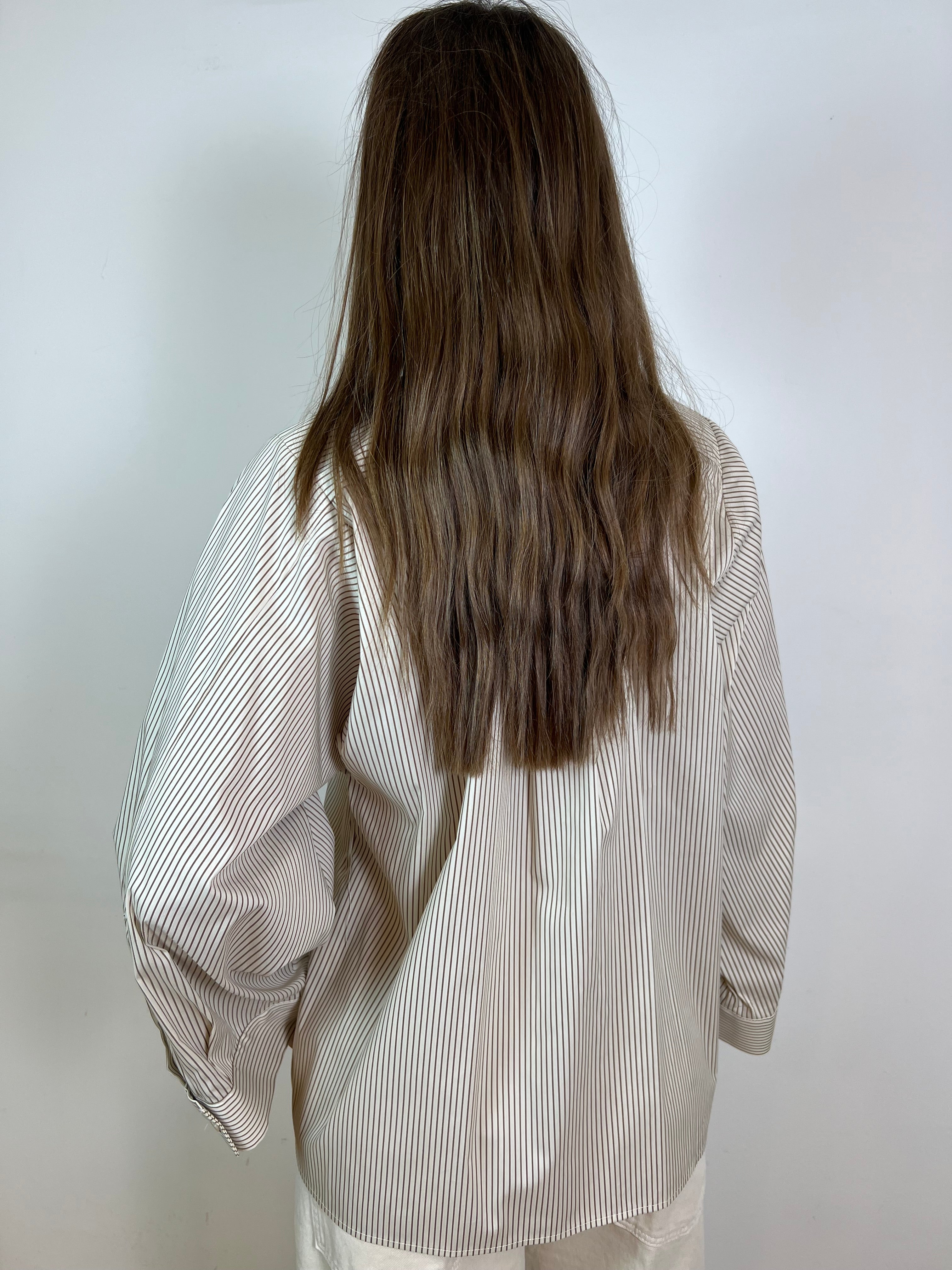 Camicia bacchettata manica over - Vicolo