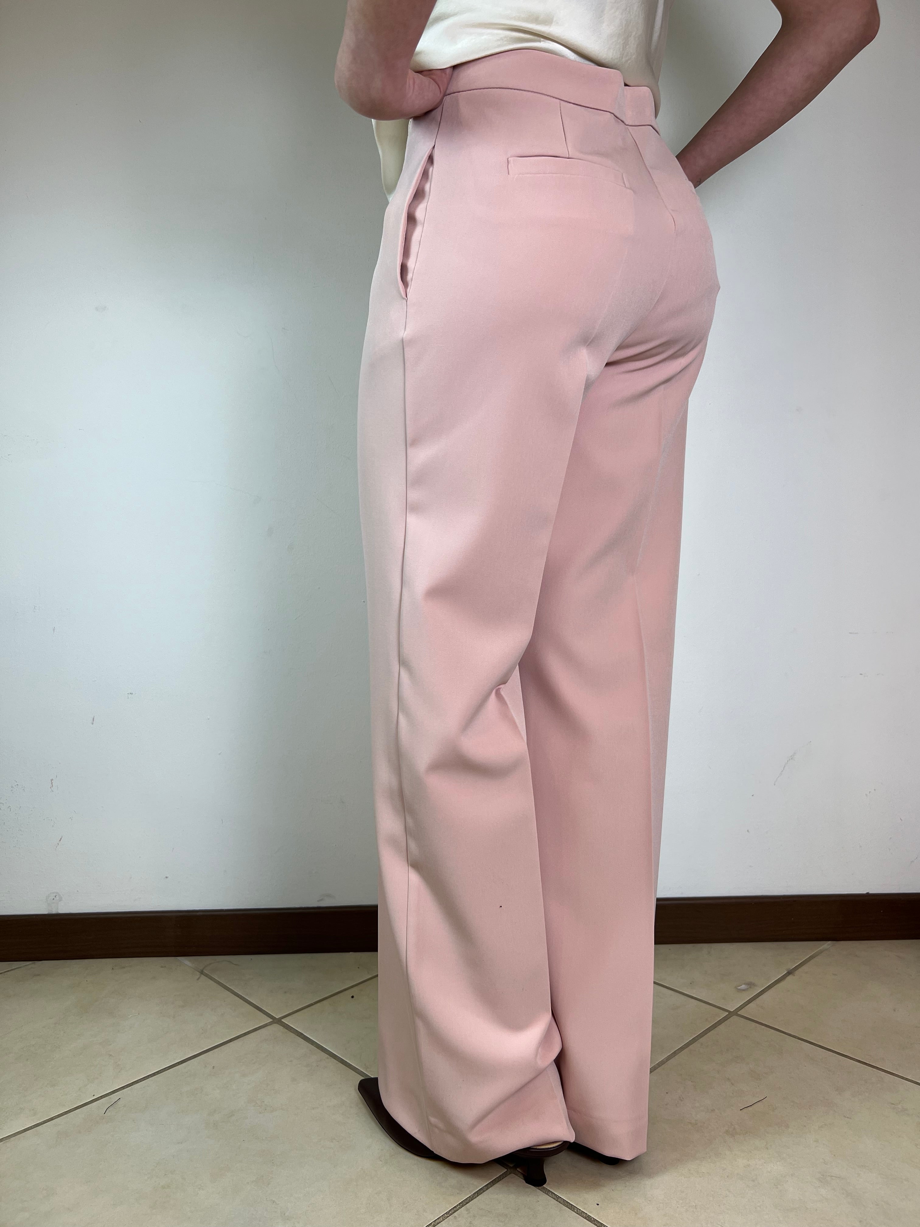 Pantalone gamba dritta rosa - Haveone