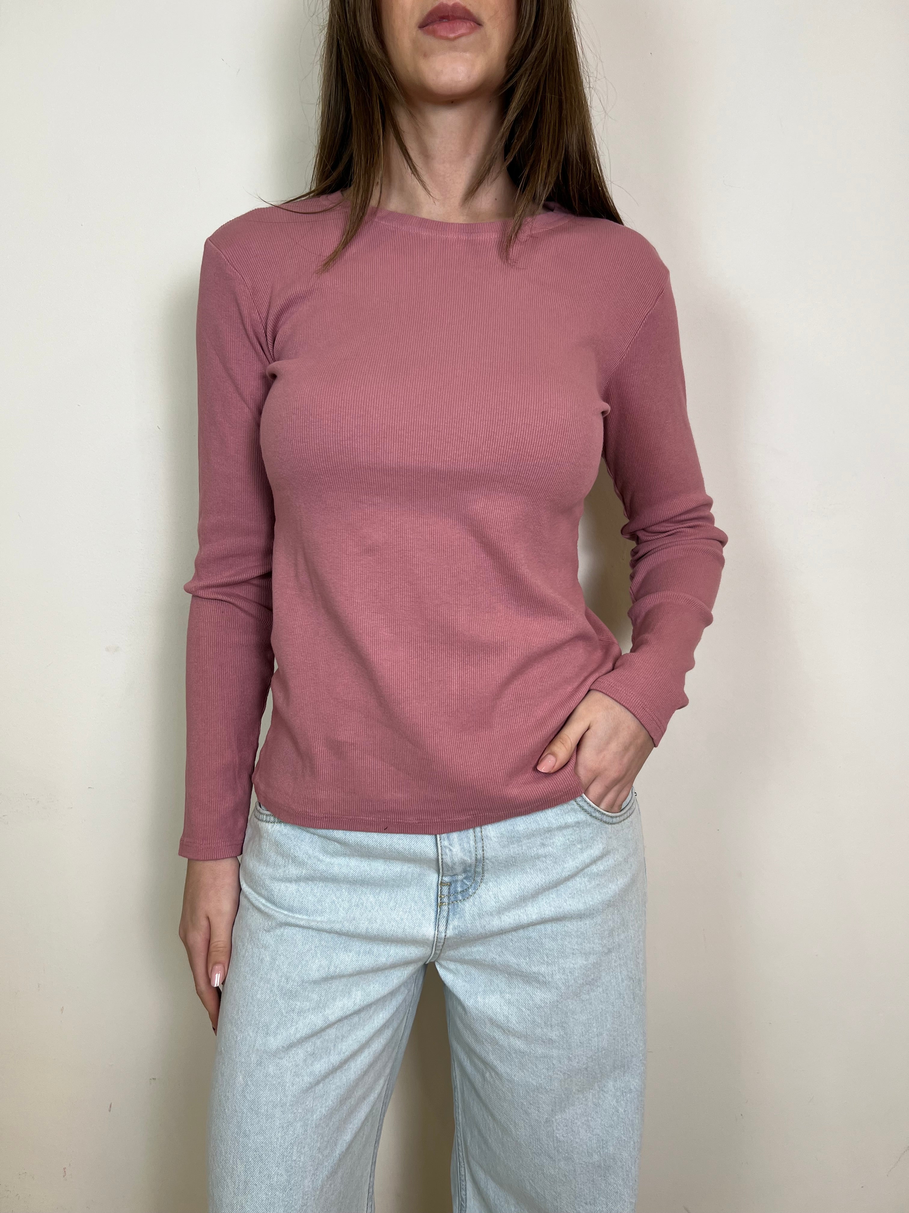 T-shirt costina manica lunga - Haveone