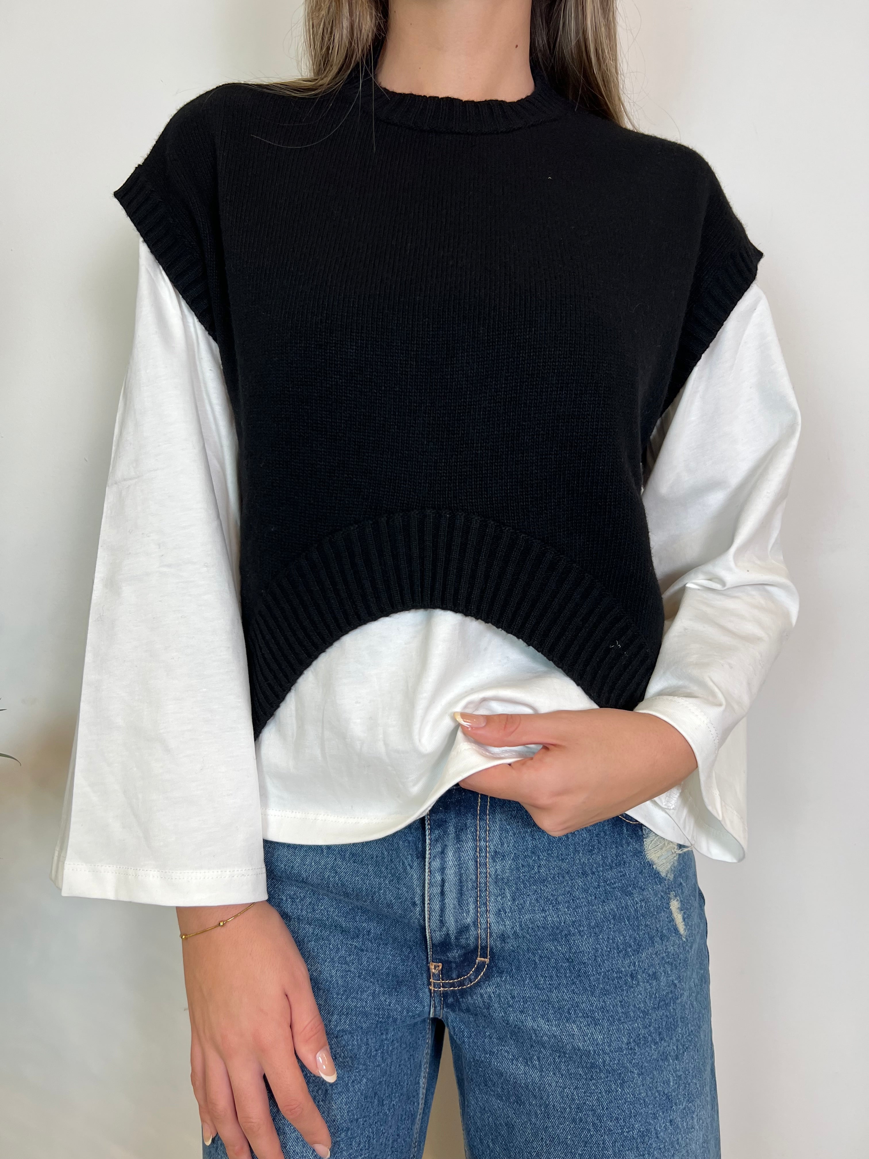 Gilet stondato in maglia - Vicolo