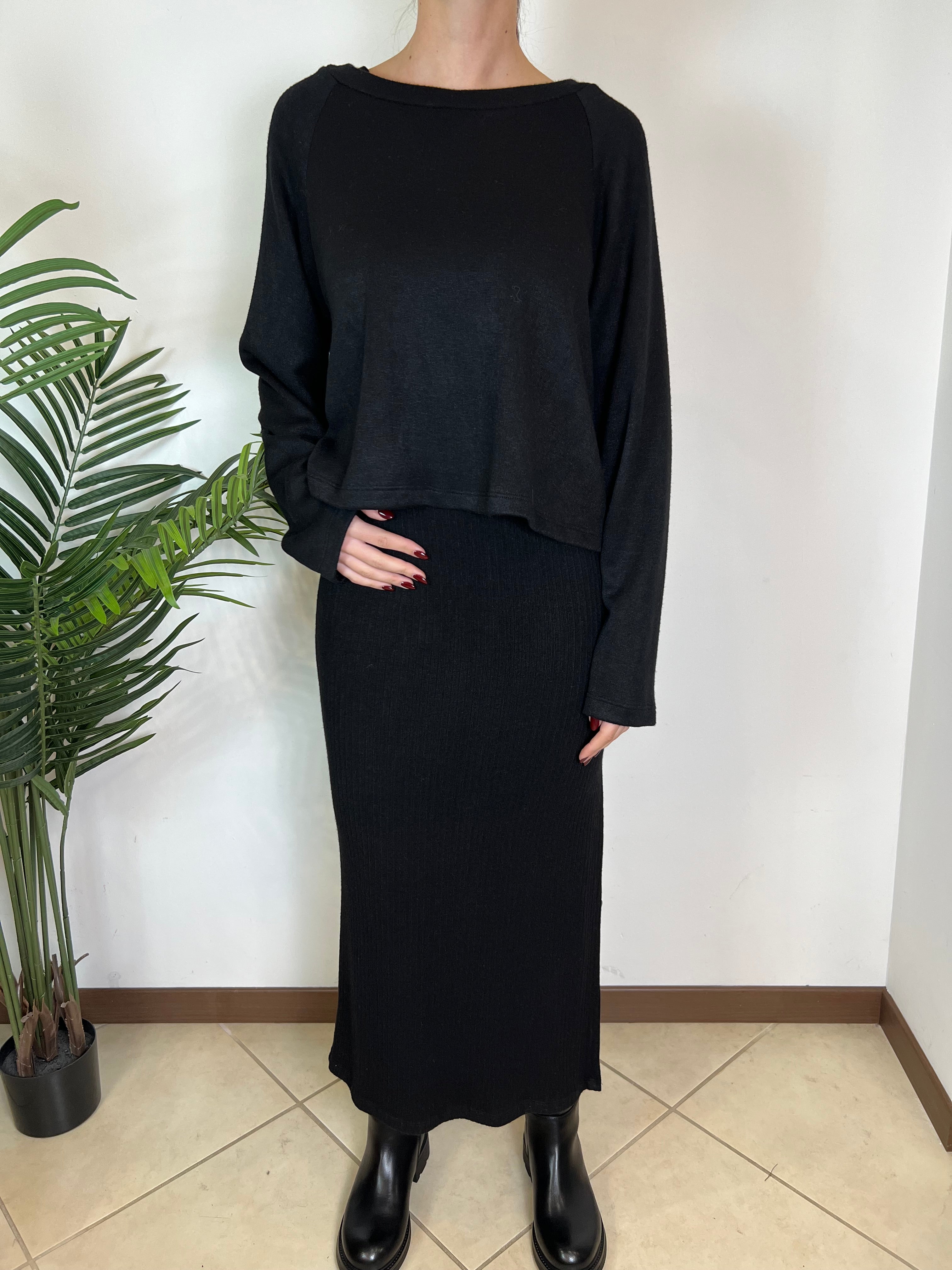 Abito costina con maglia - Haveone