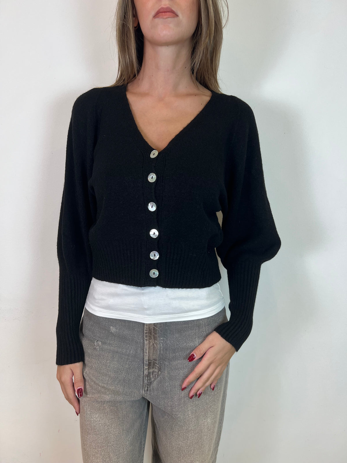 Cardigan manica palloncino - Haveone