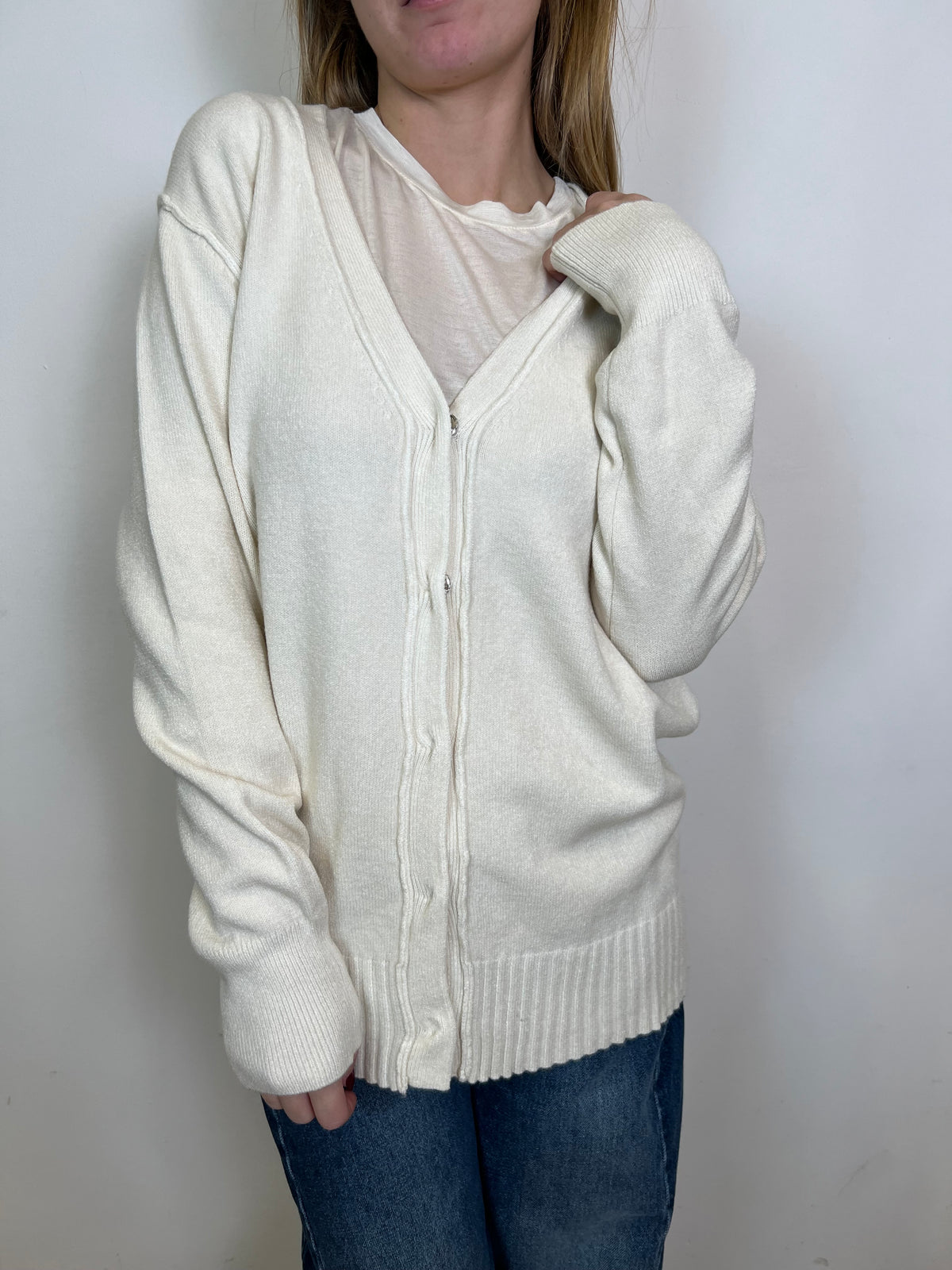 Cardigan lungo rasato - Haveone
