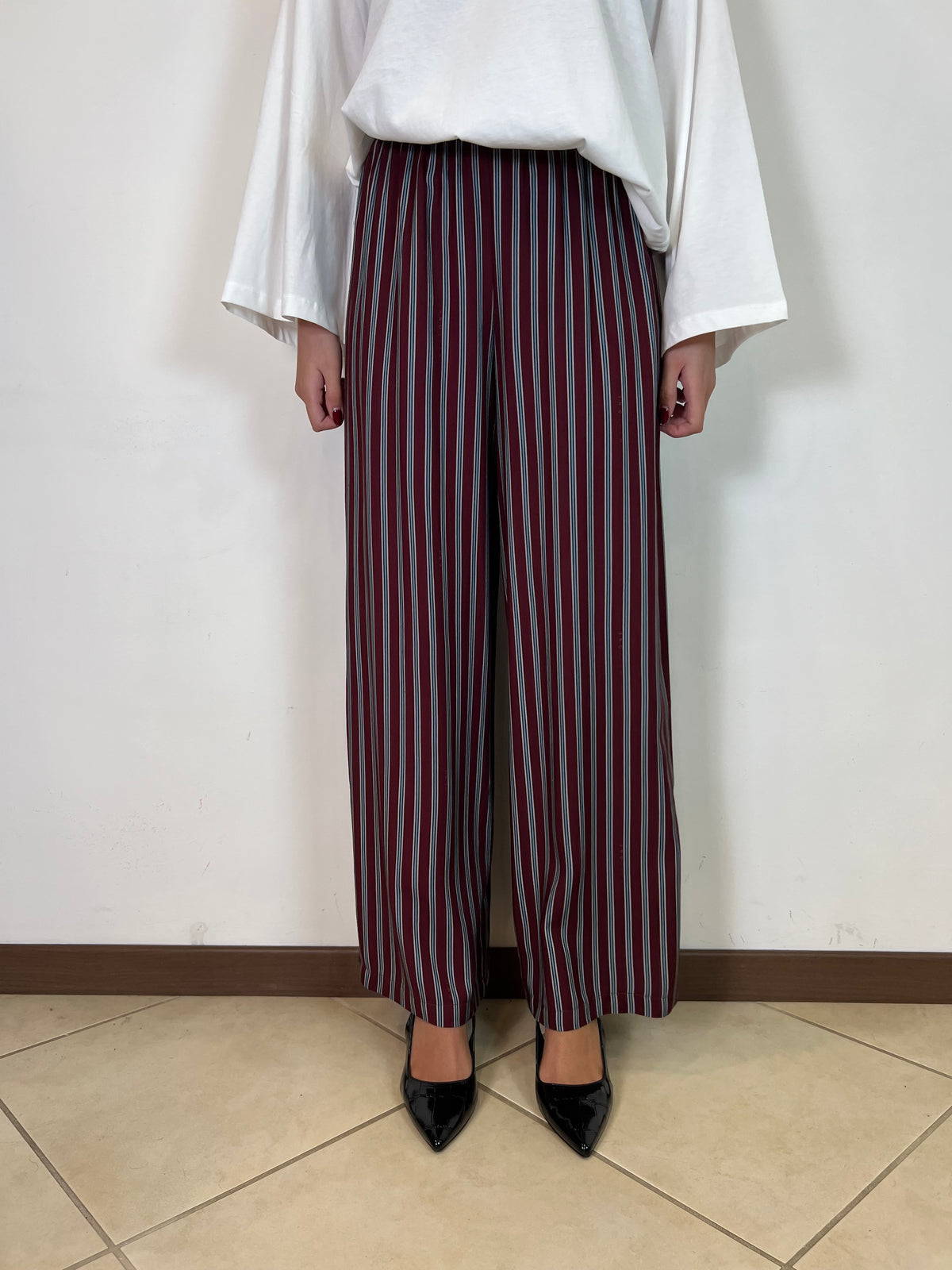Pantalone righe "Nomad" verde - Haveone