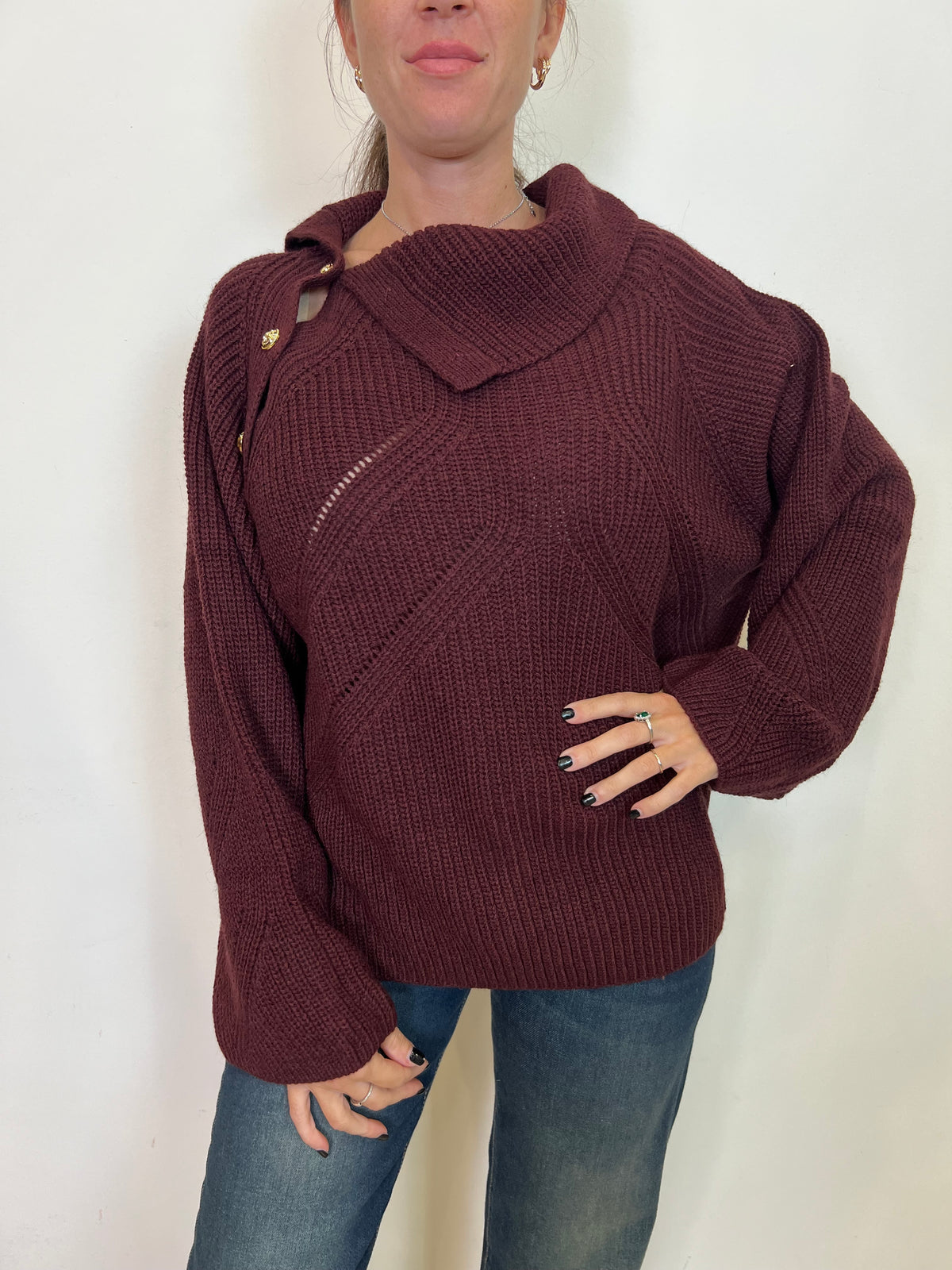 Pull collone con bottoni - Tensione In