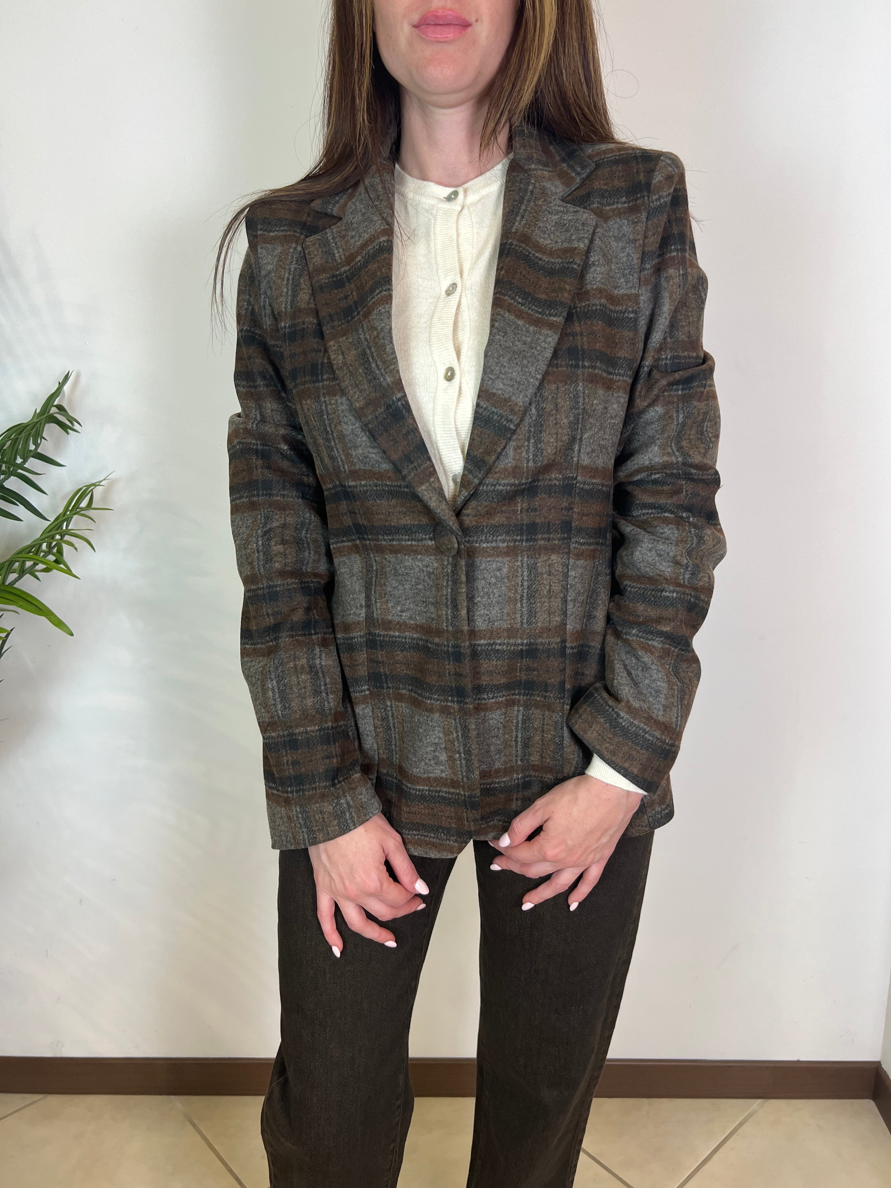 Giacca check grigio moro - Haveone