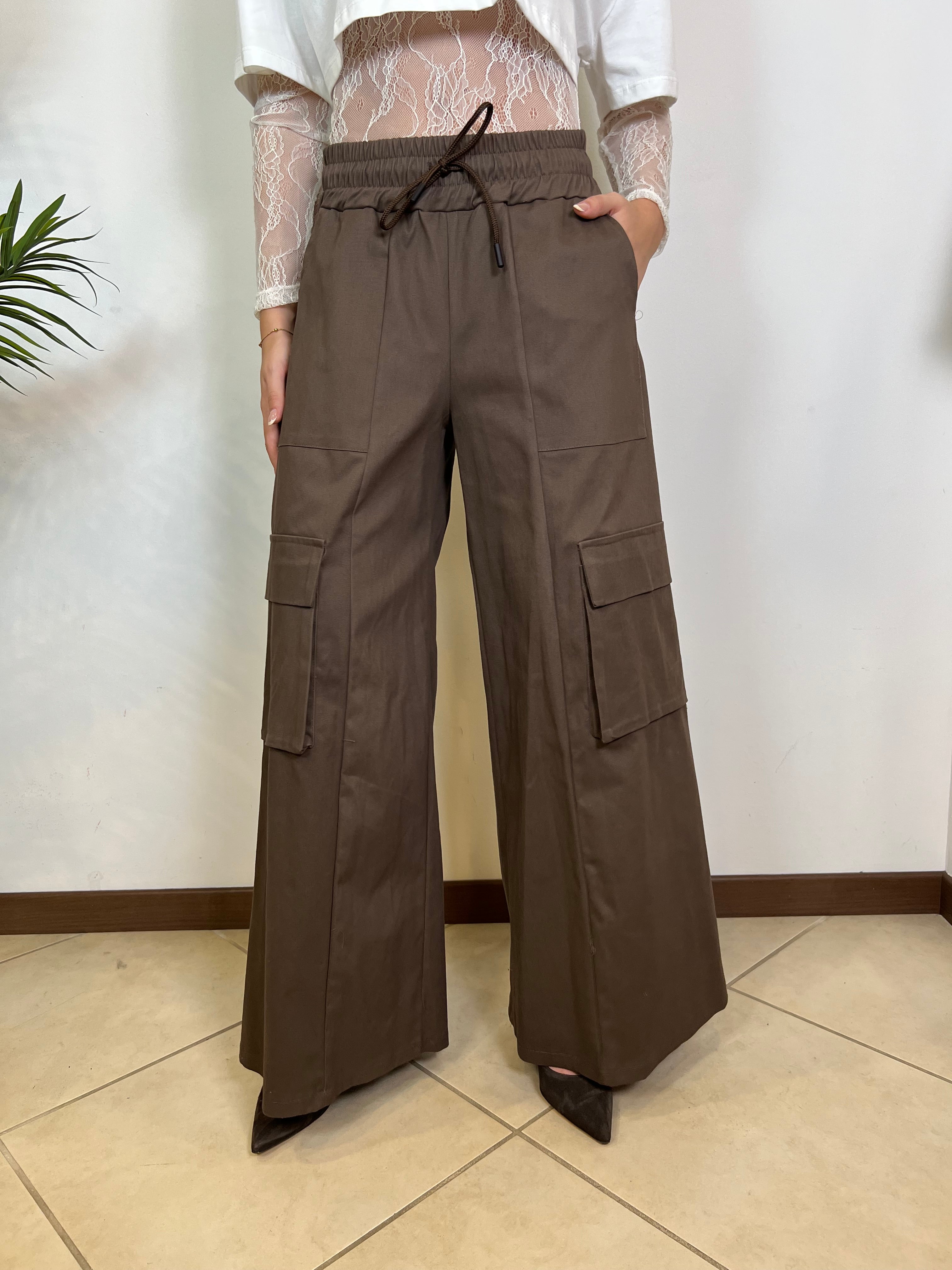 Pantalone cargo a palazzo - Haveone