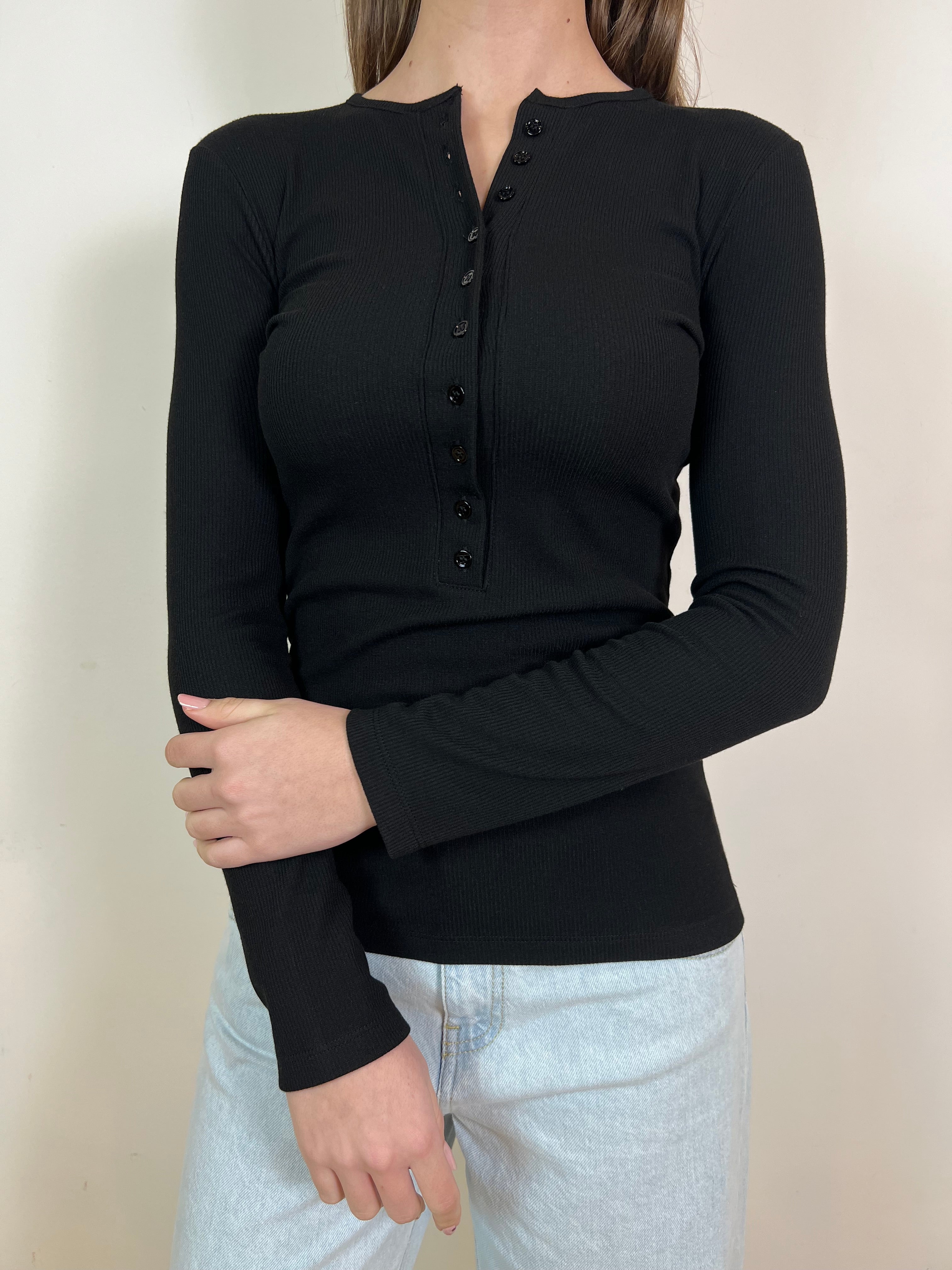 Maglia costina serafino - Vicolo