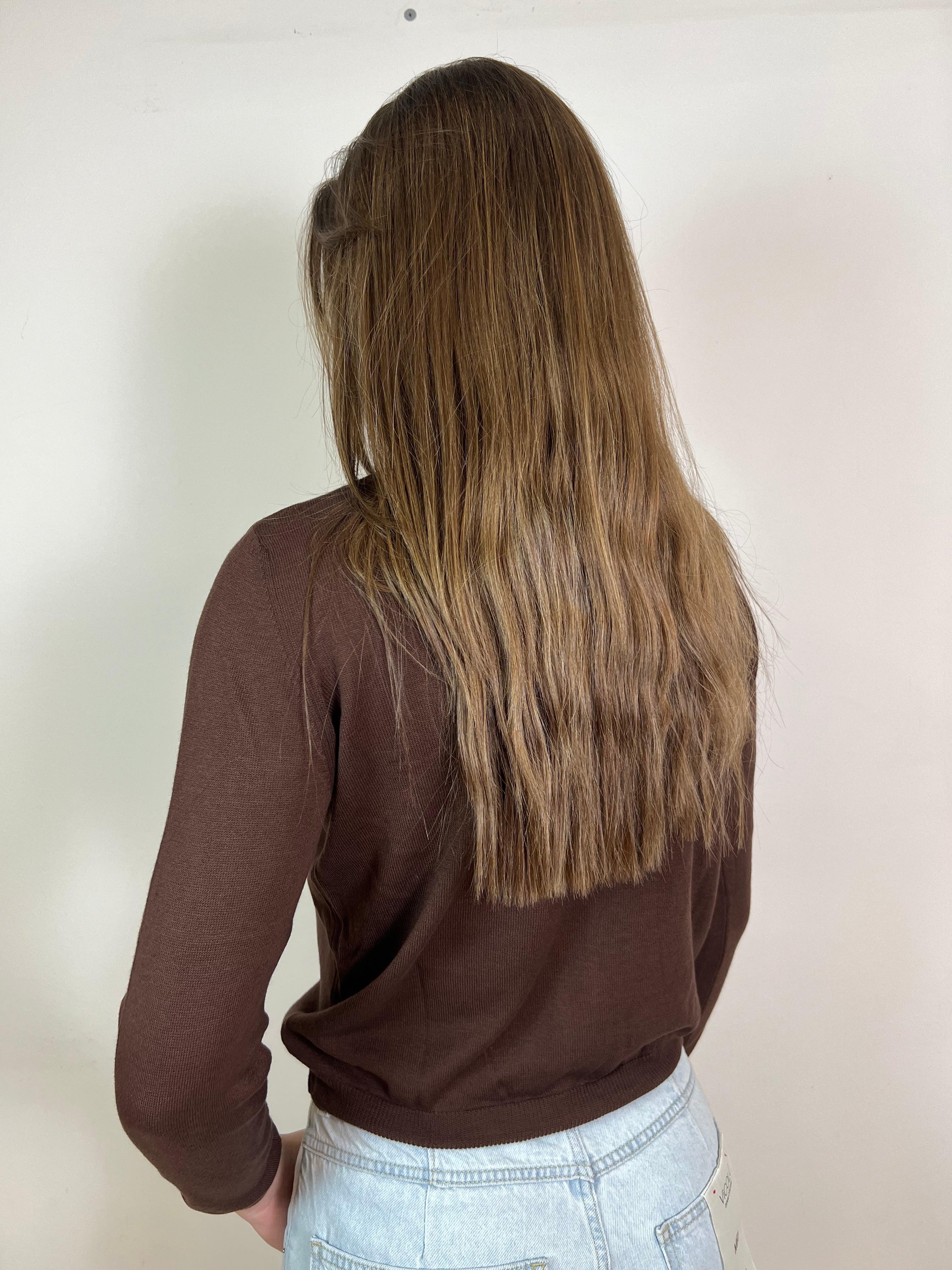 Cardigan girocollo bottoncini gioiello - Vicolo