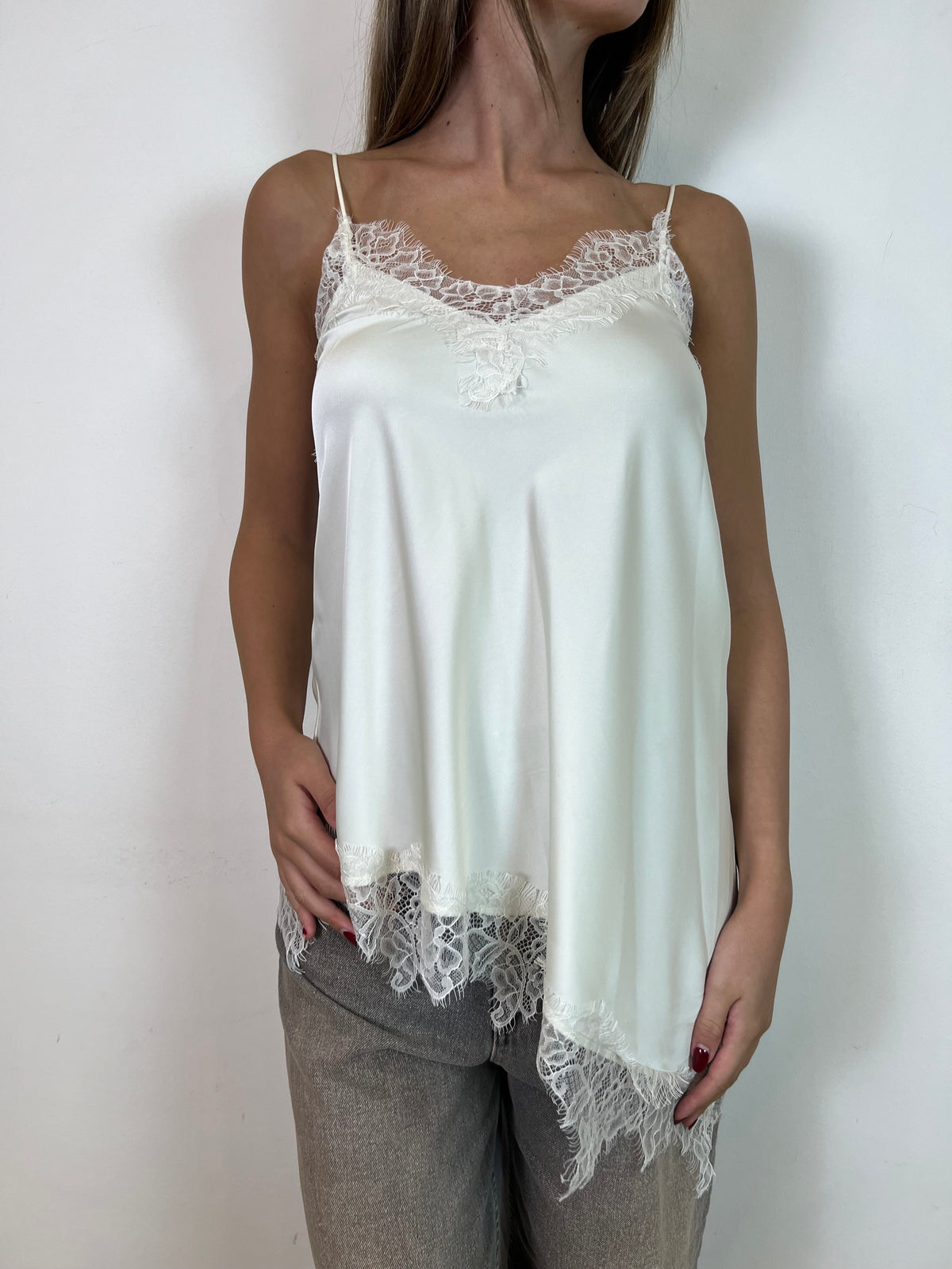 Canotta lingerie asimmetrica - Haveone