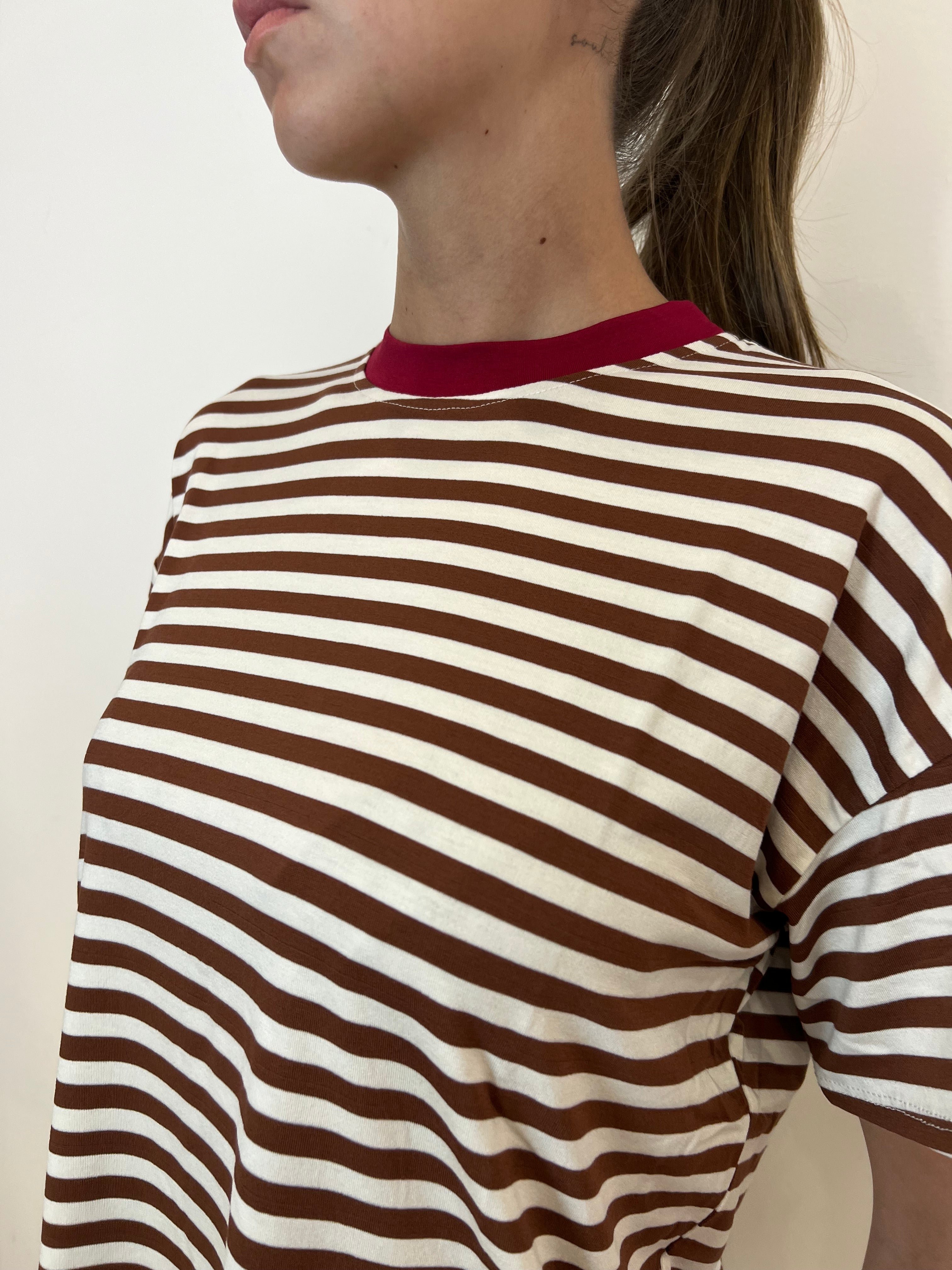 T-shirt scatola righe - Haveone