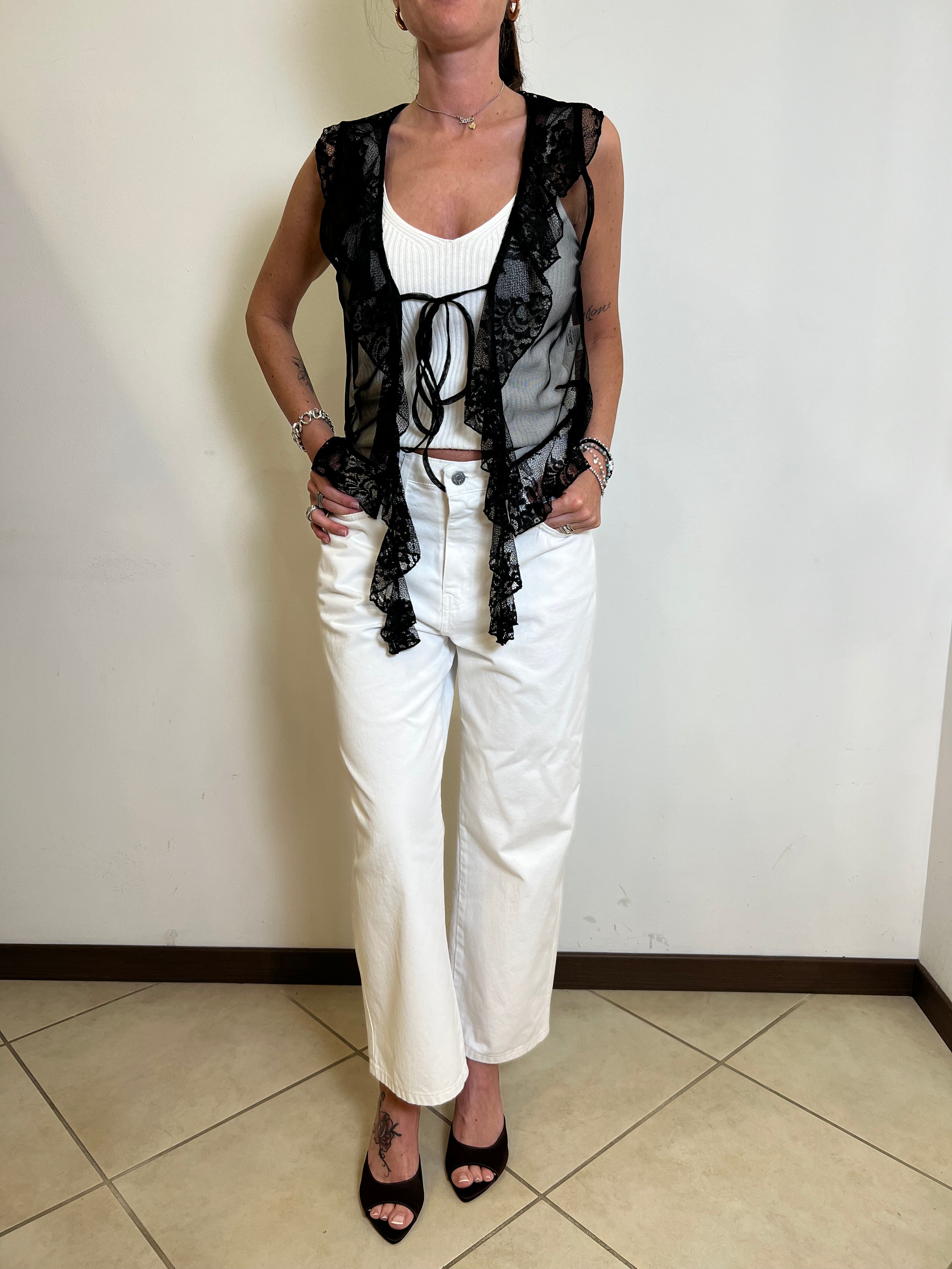 Gilet laccetti pizzo - Haveone