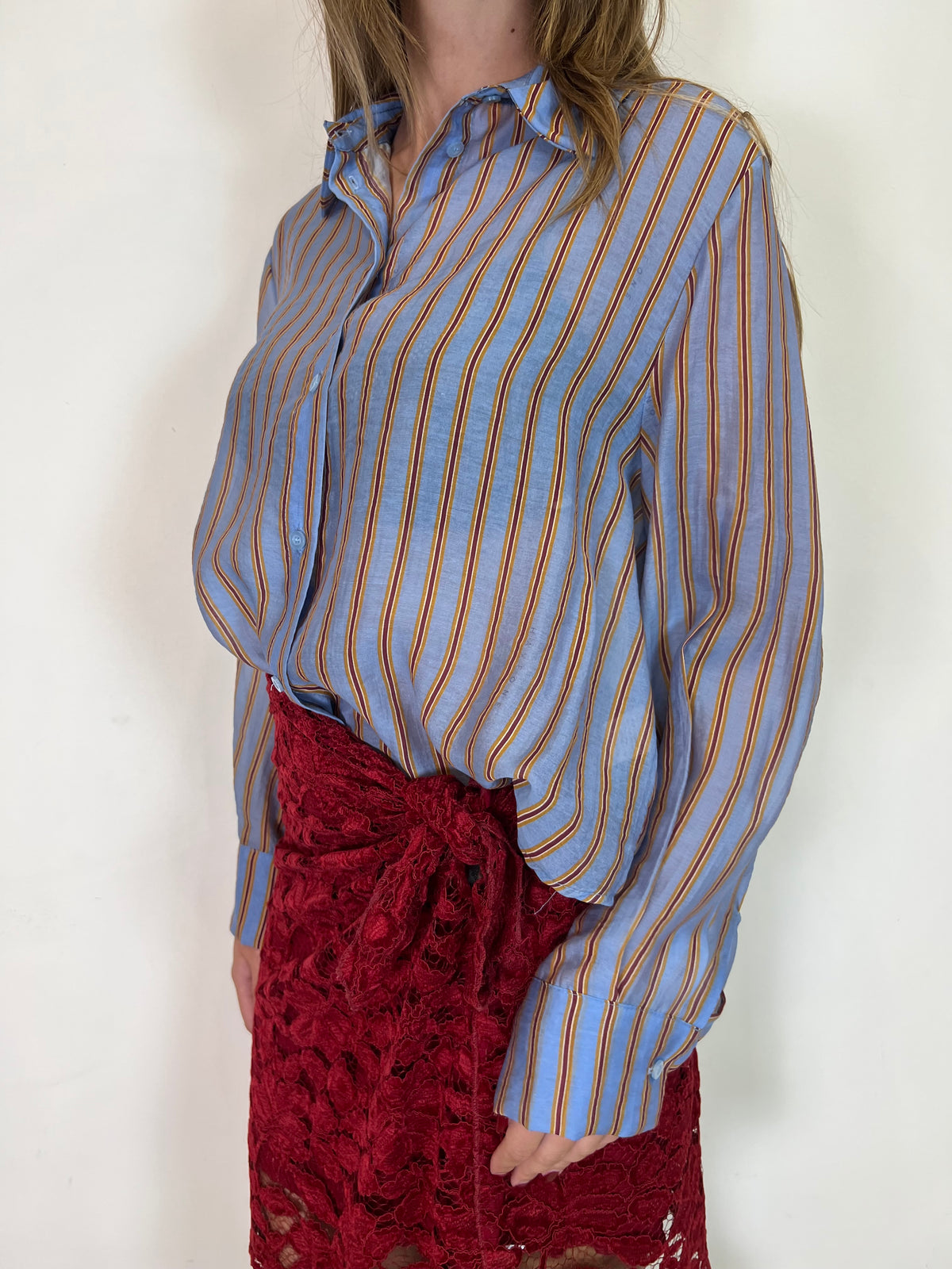 Camicia colletto "Nomad" azzurra - Haveone