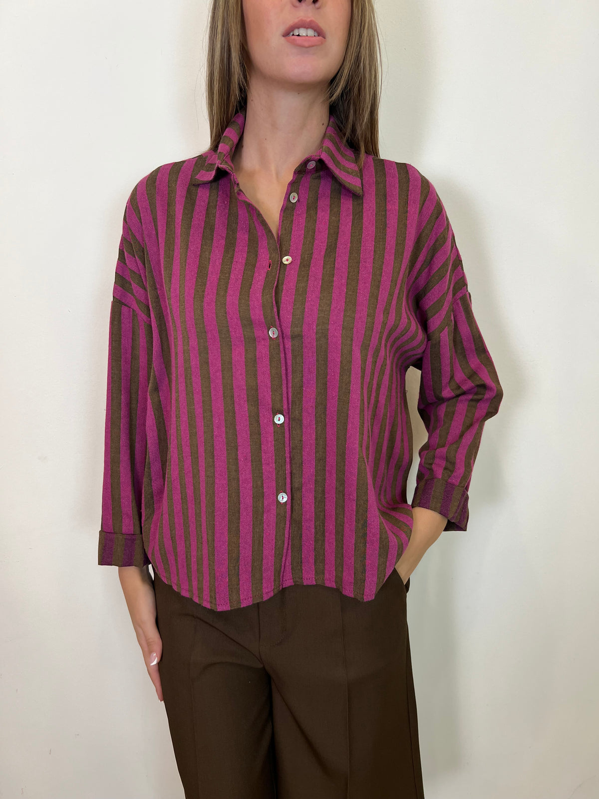 Camicia righe corta - Haveone
