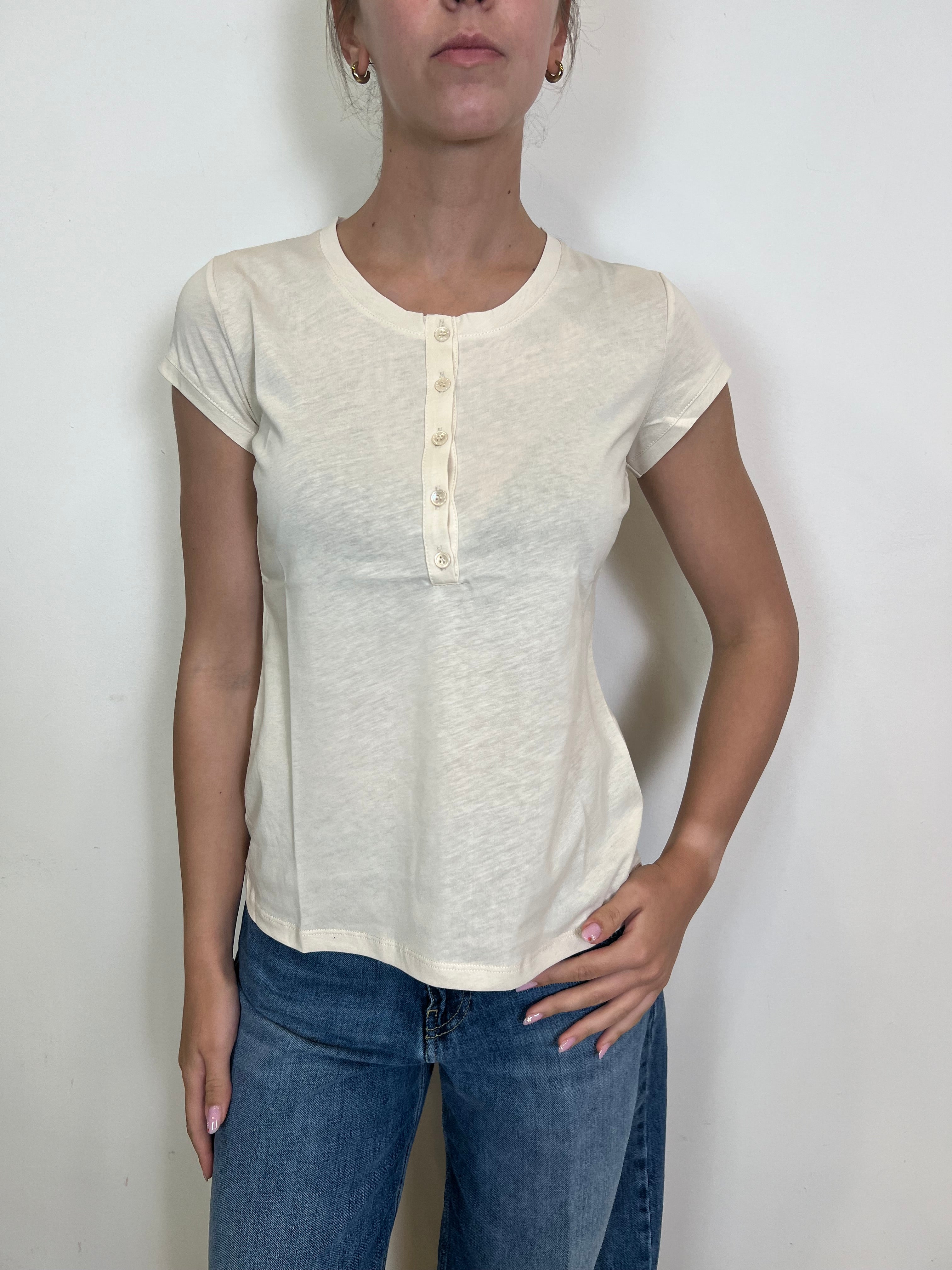 T-shirt serafino cotone - Vicolo