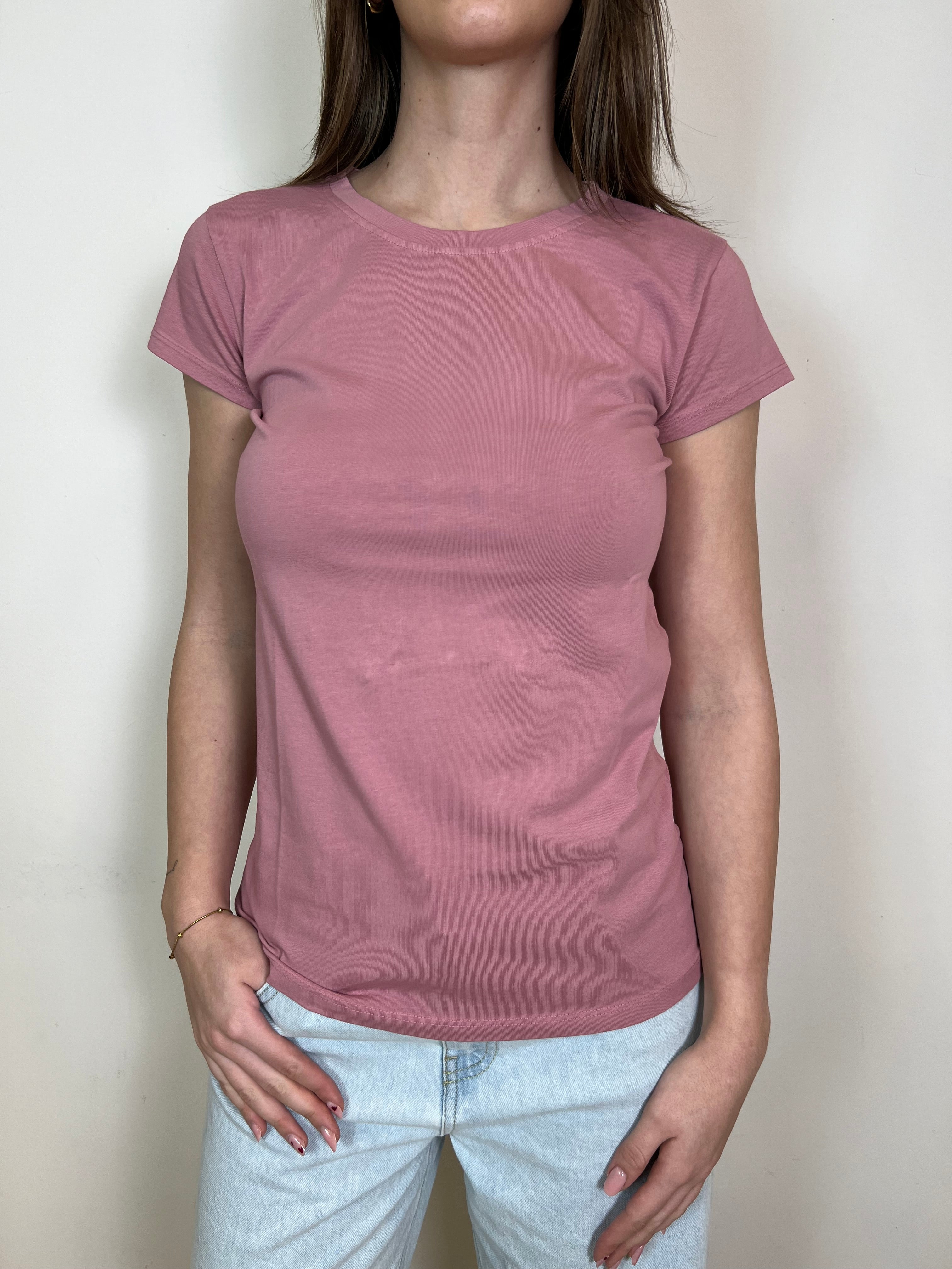T-shirt mezza manica slim girocollo - Haveone