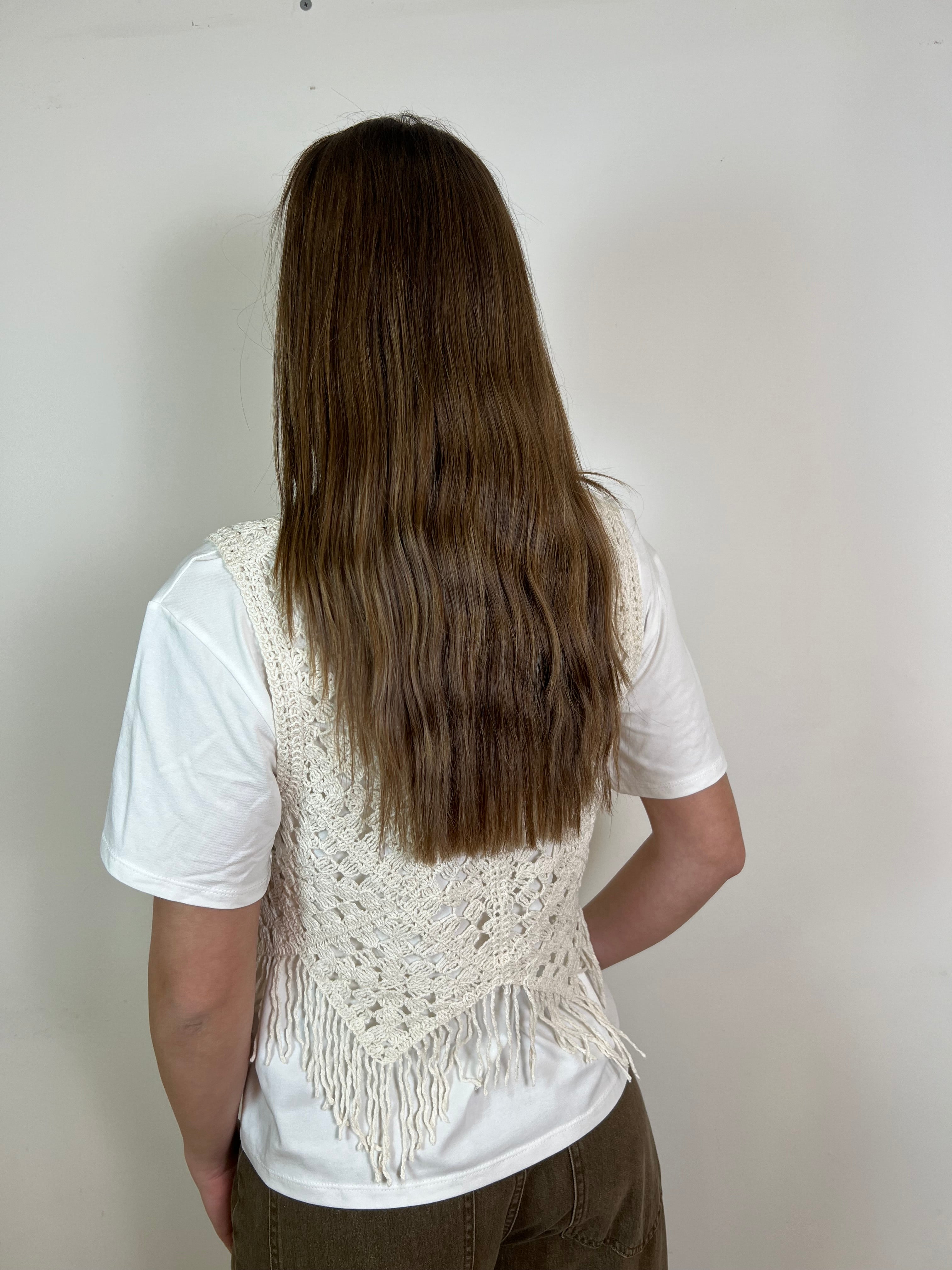 T-shirt con gilet macramè - Tensione In