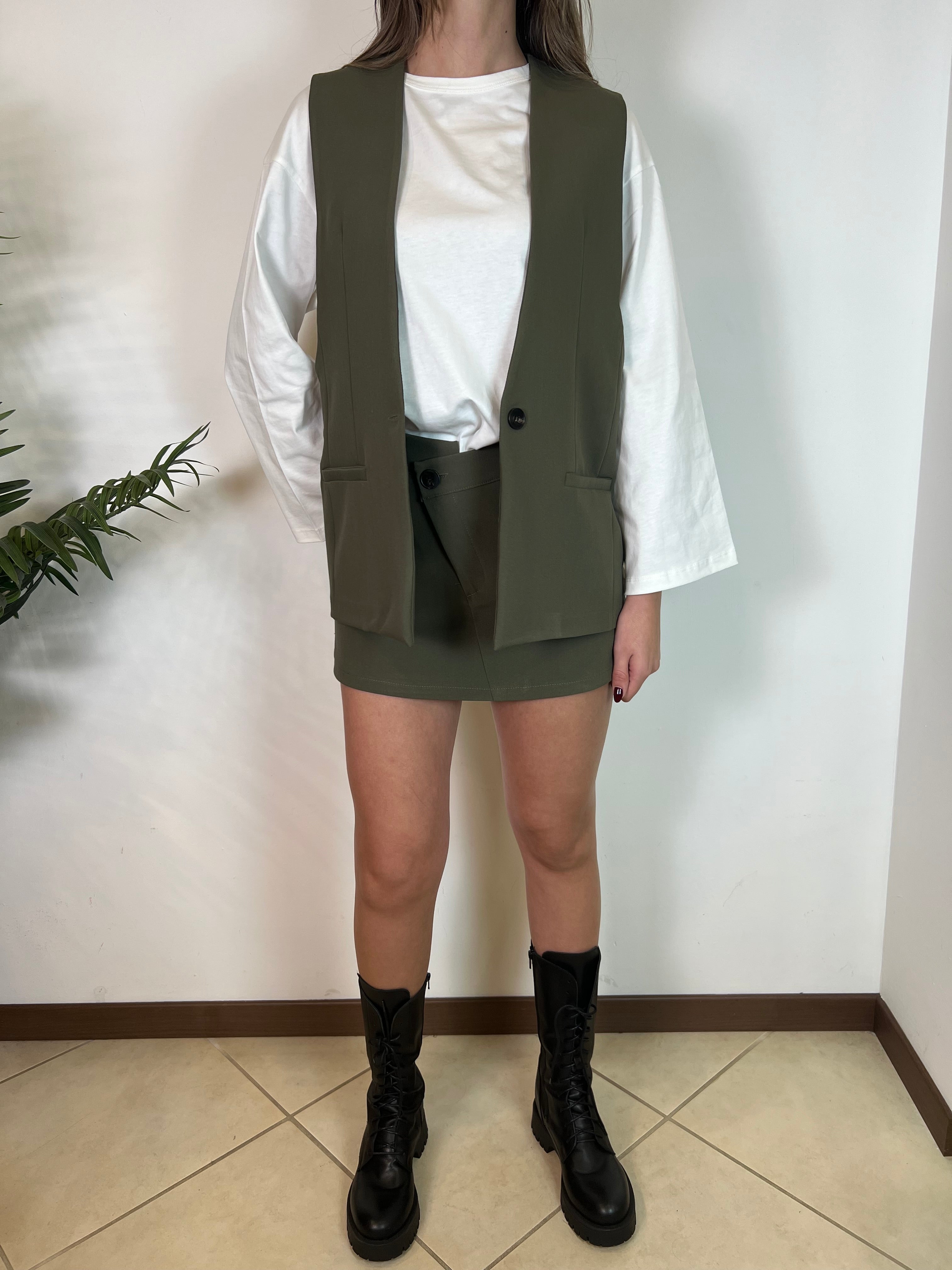 Gonna pantaloncino chiusura asimmetrica - Haveone