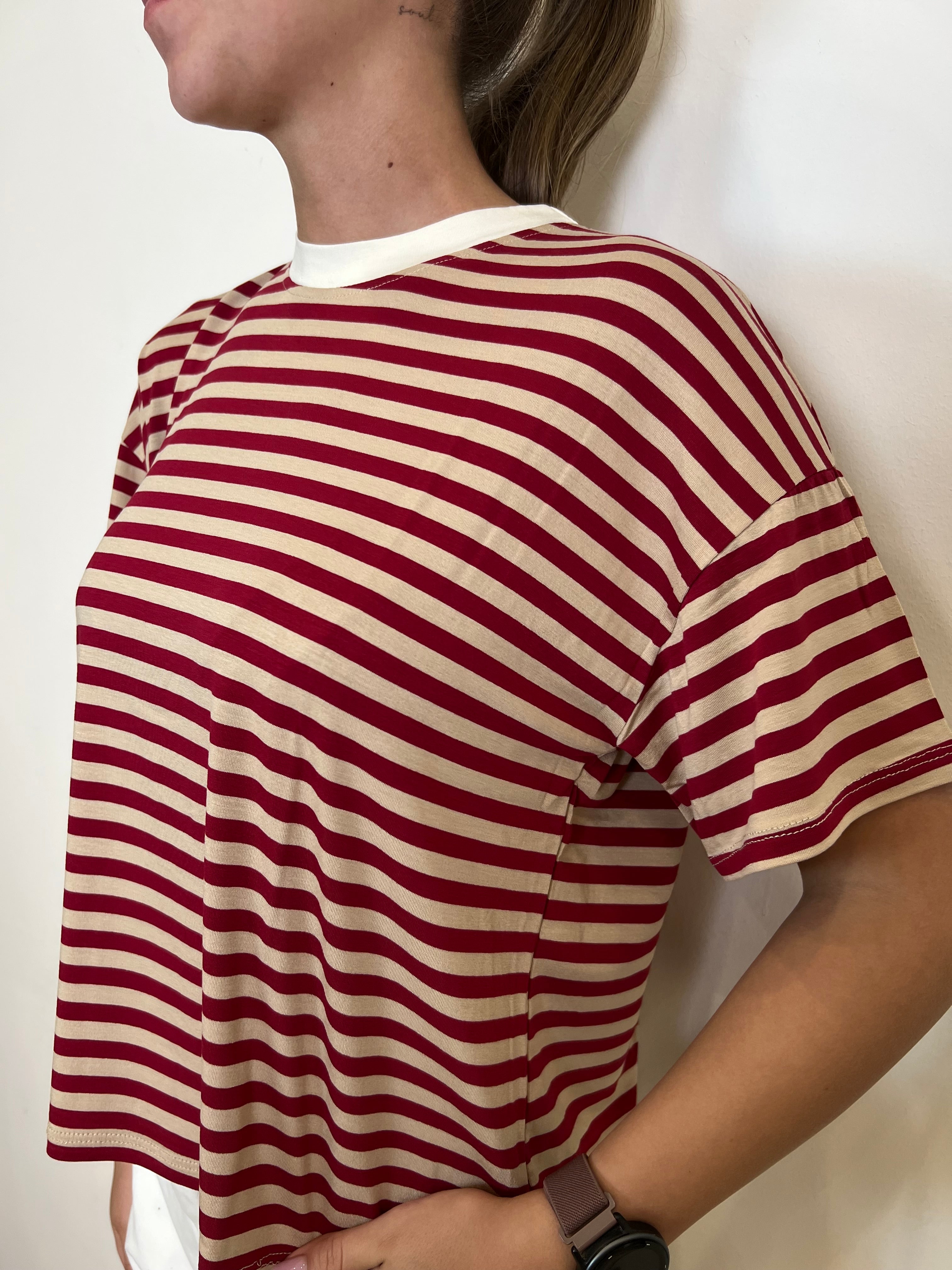 T-shirt scatola righe - Haveone