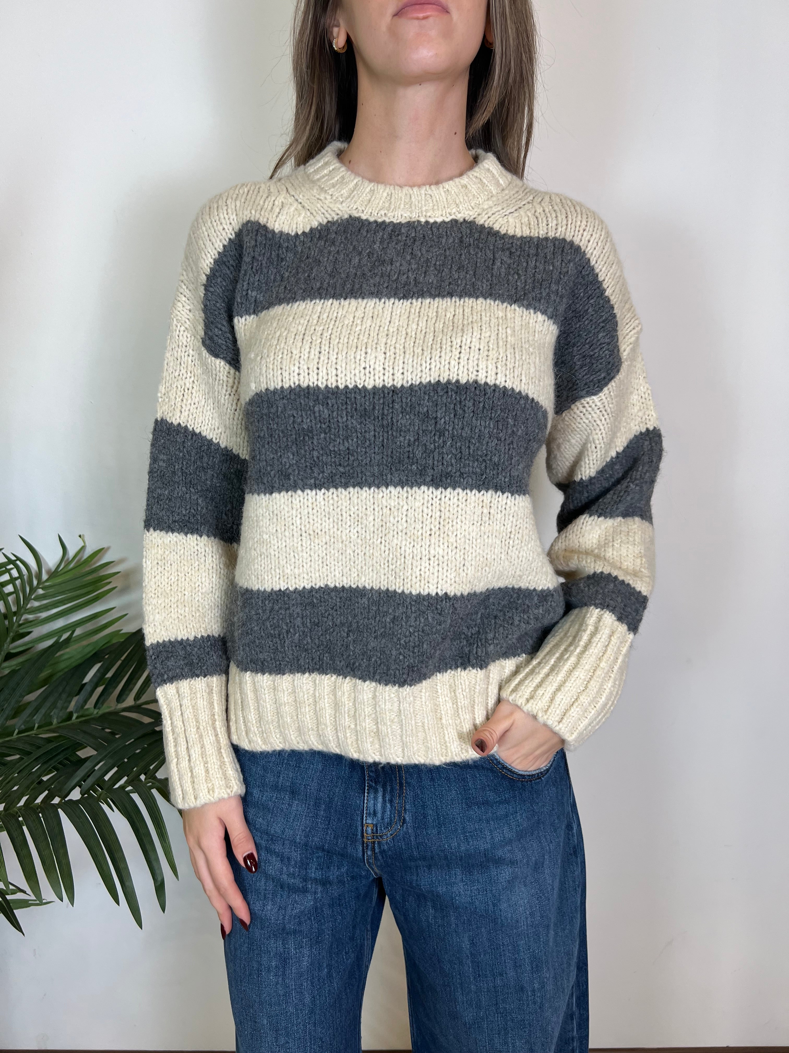 Maglia girocollo a righe - Vicolo