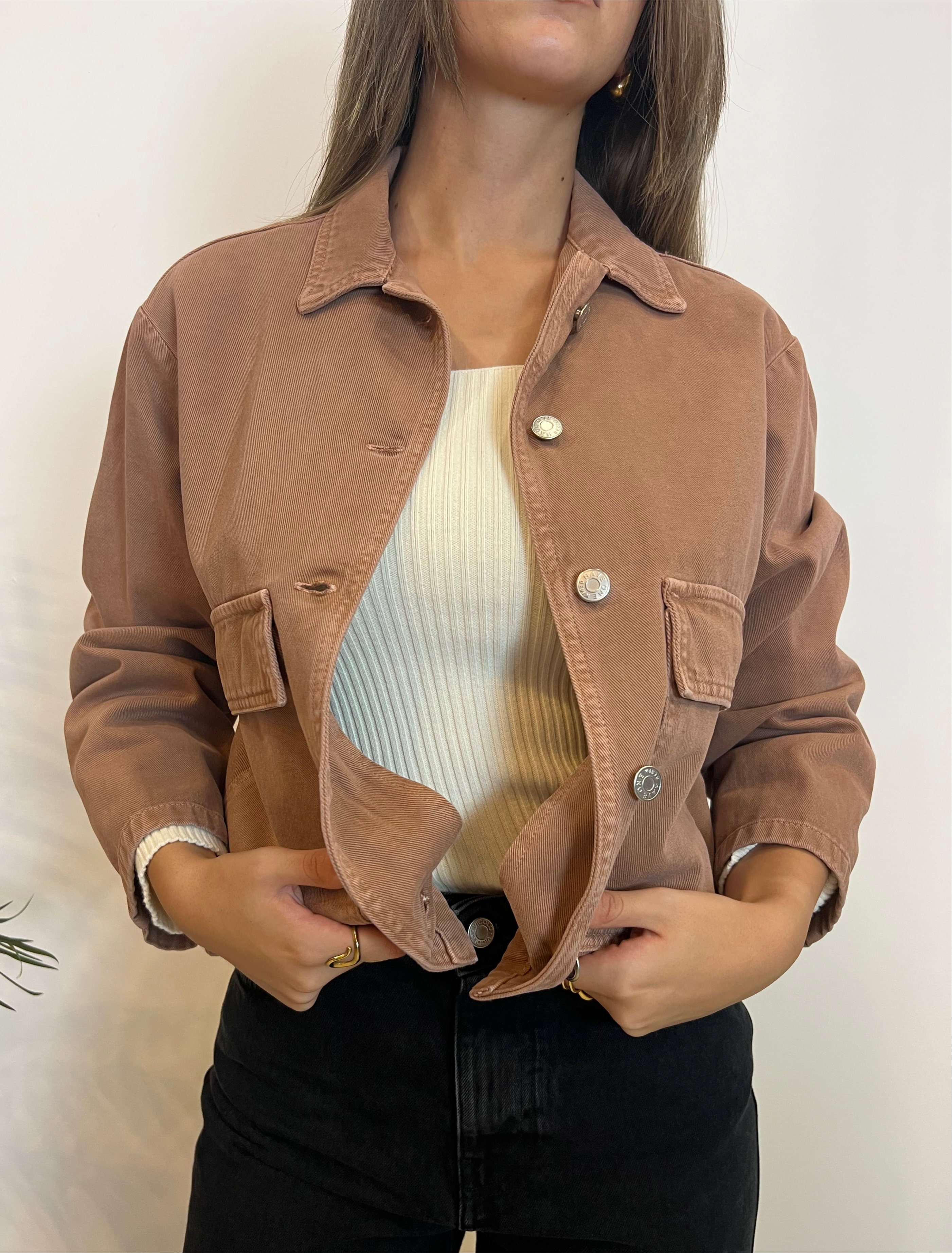 Giacca denim tabacco - Haveone