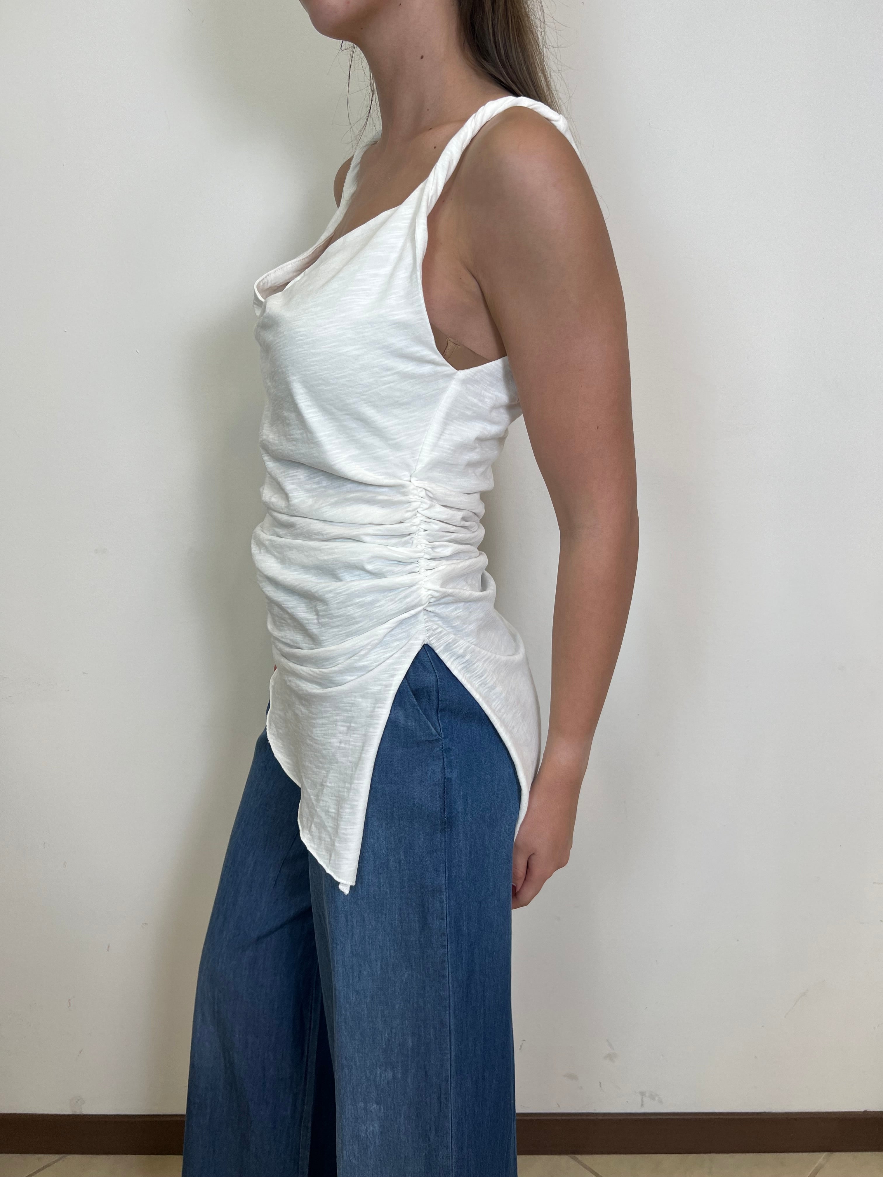 Top fiammato asimmetrico - Haveone