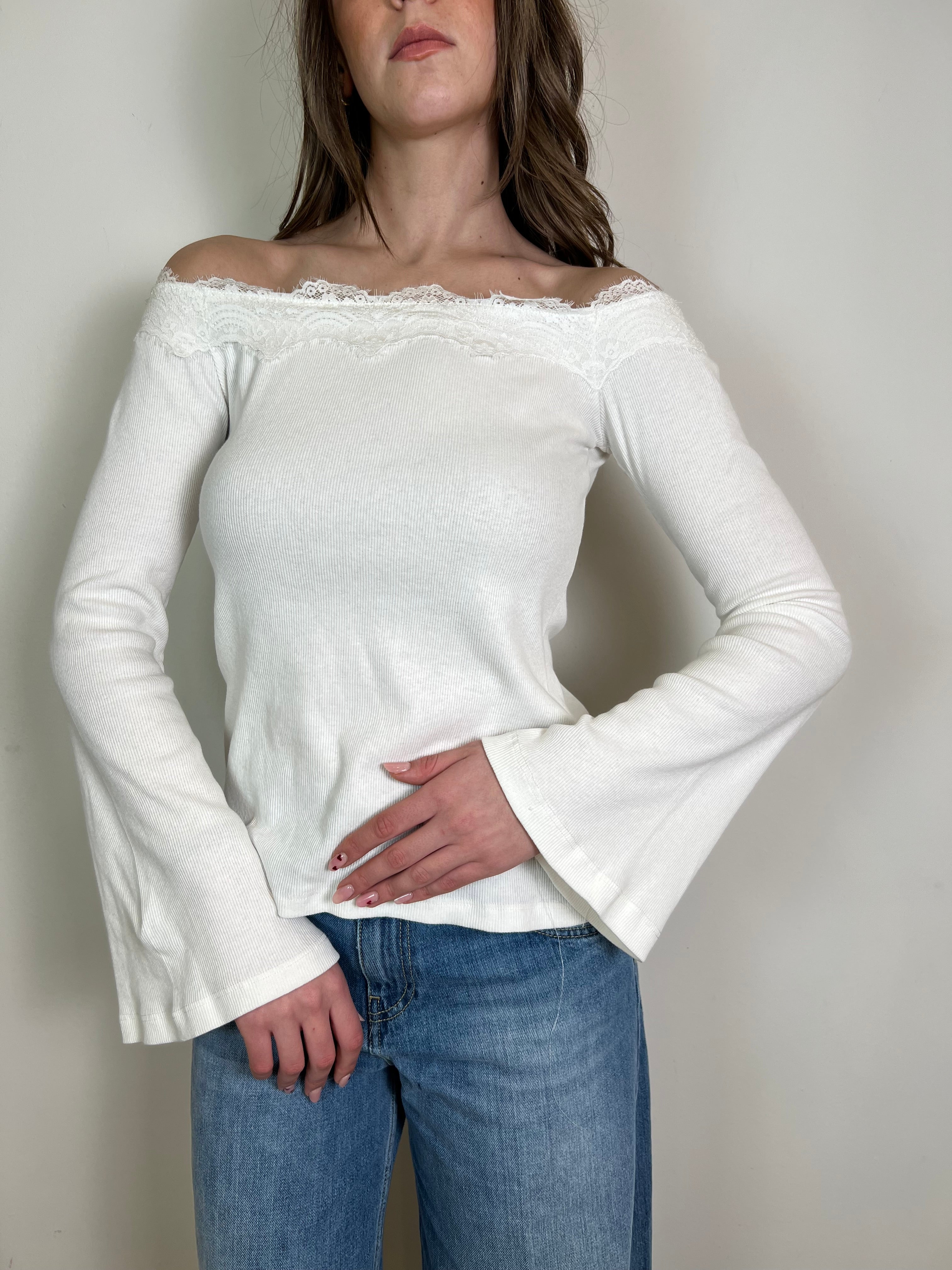 Maglia costina shiffer pizzo - Haveone