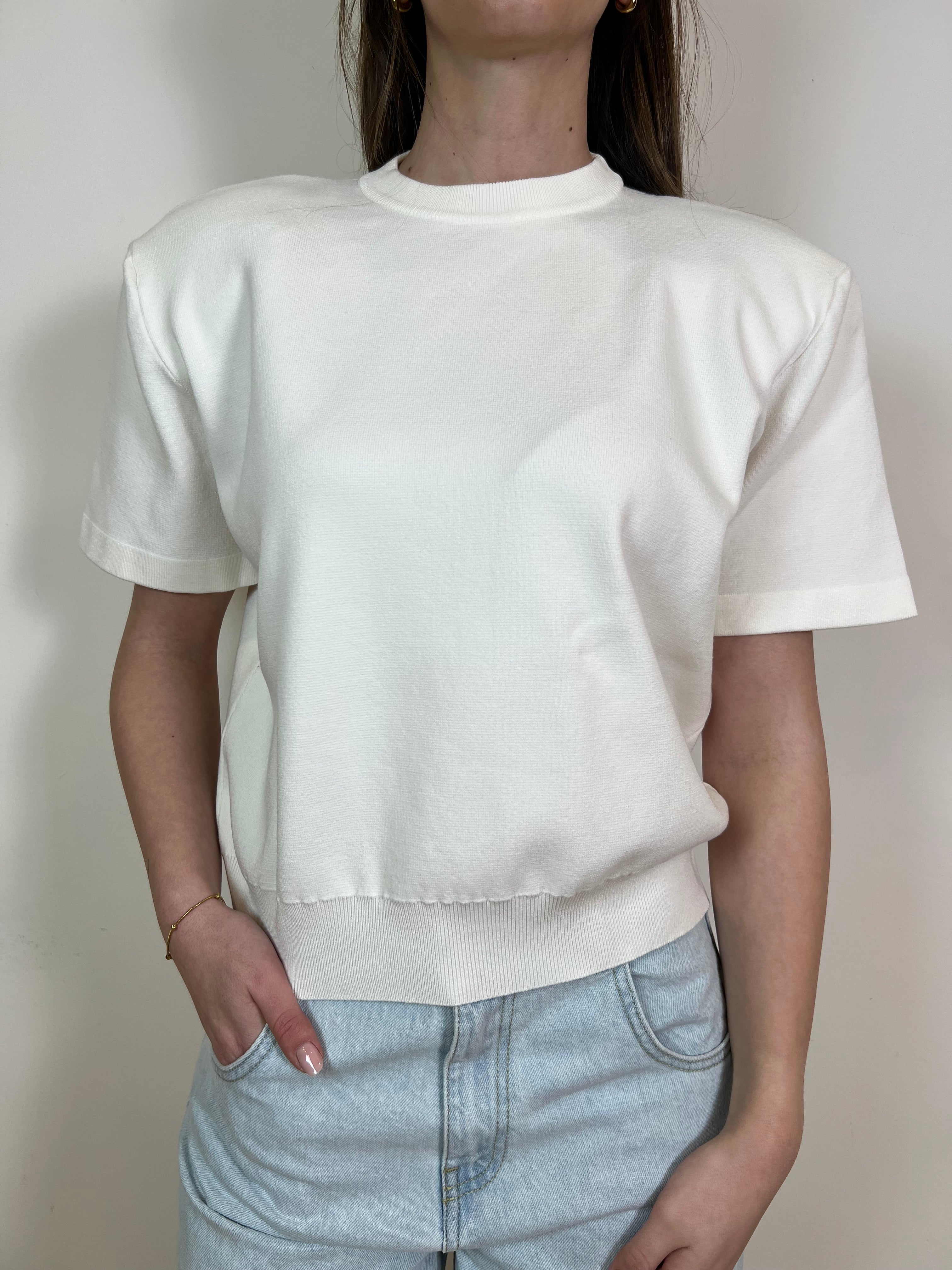 Maglia mezza manica crop con spalline - Vicolo