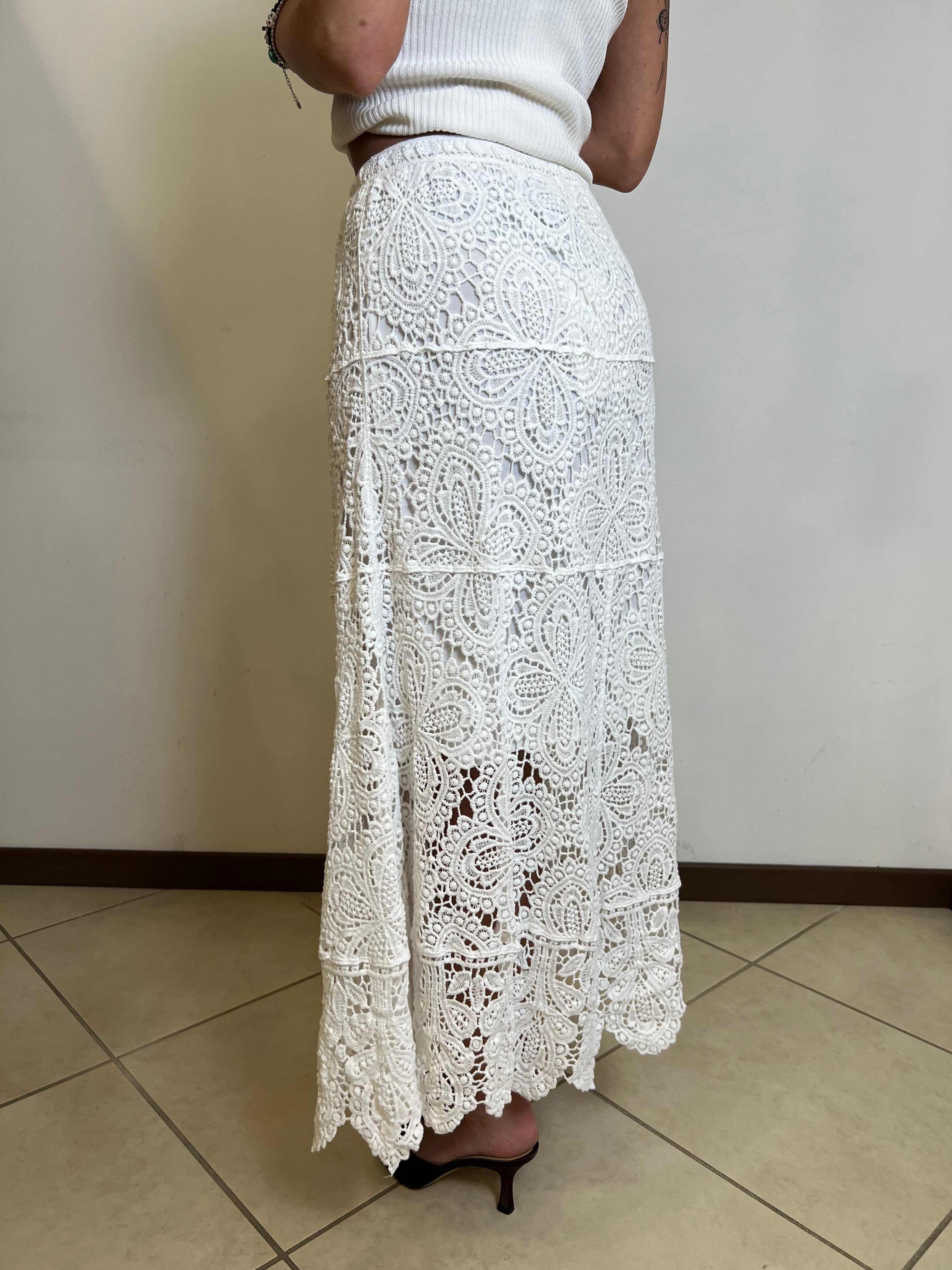 Gonna crochet bianca - Haveone