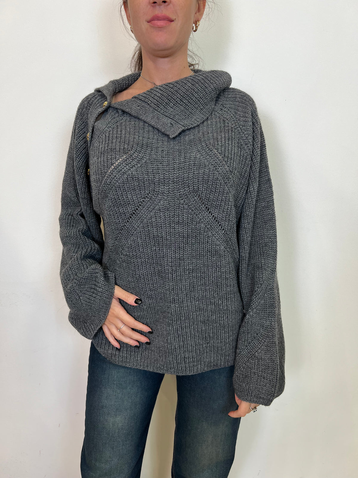 Pull collone con bottoni - Tensione In