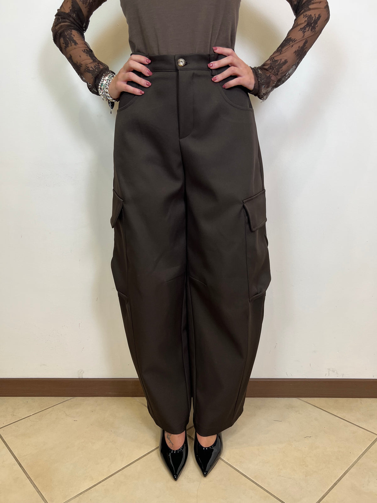 Pantalone cargo tessuto - Haveone