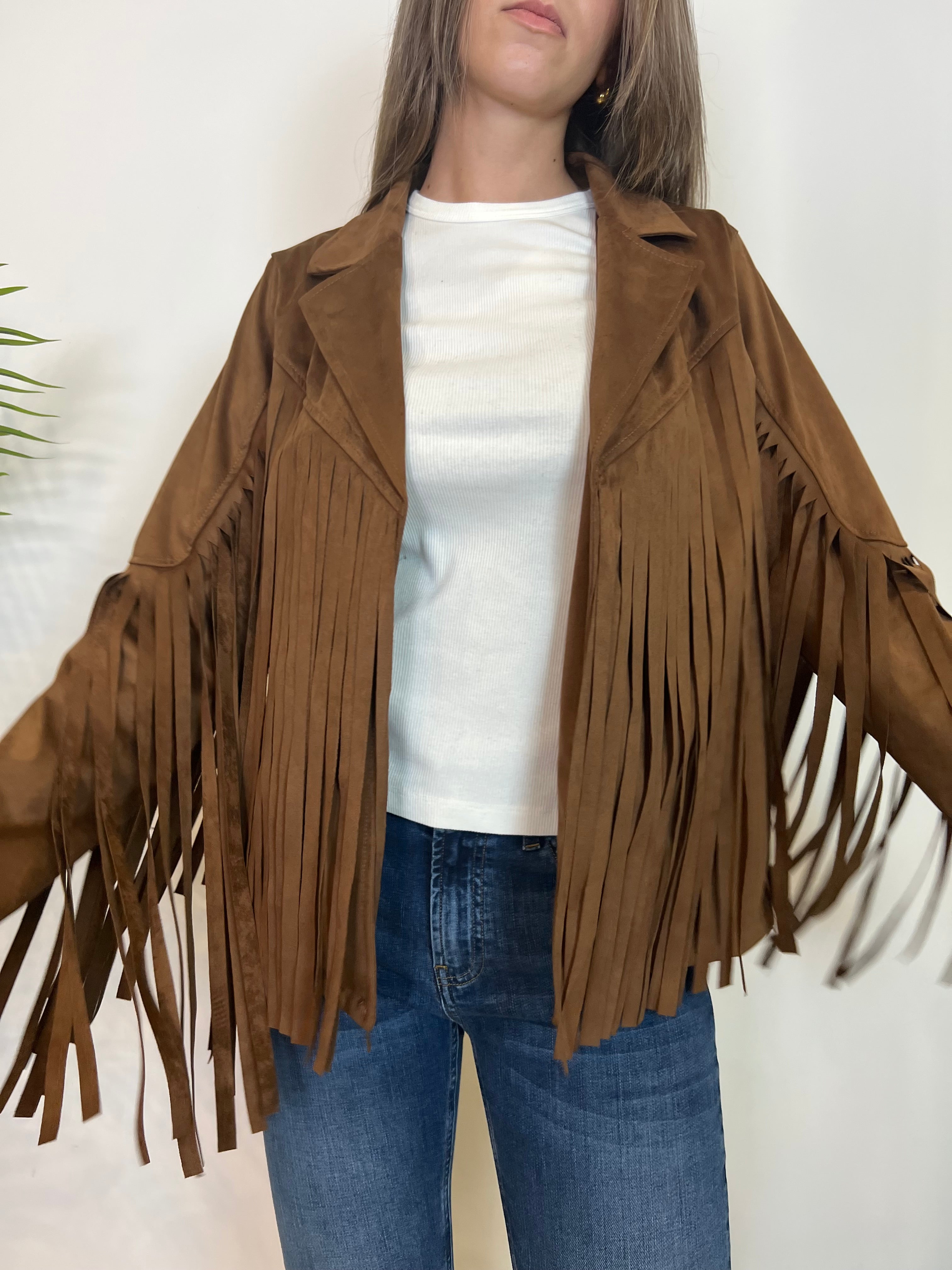 Giacca ecodainetto frange - TensioneIn